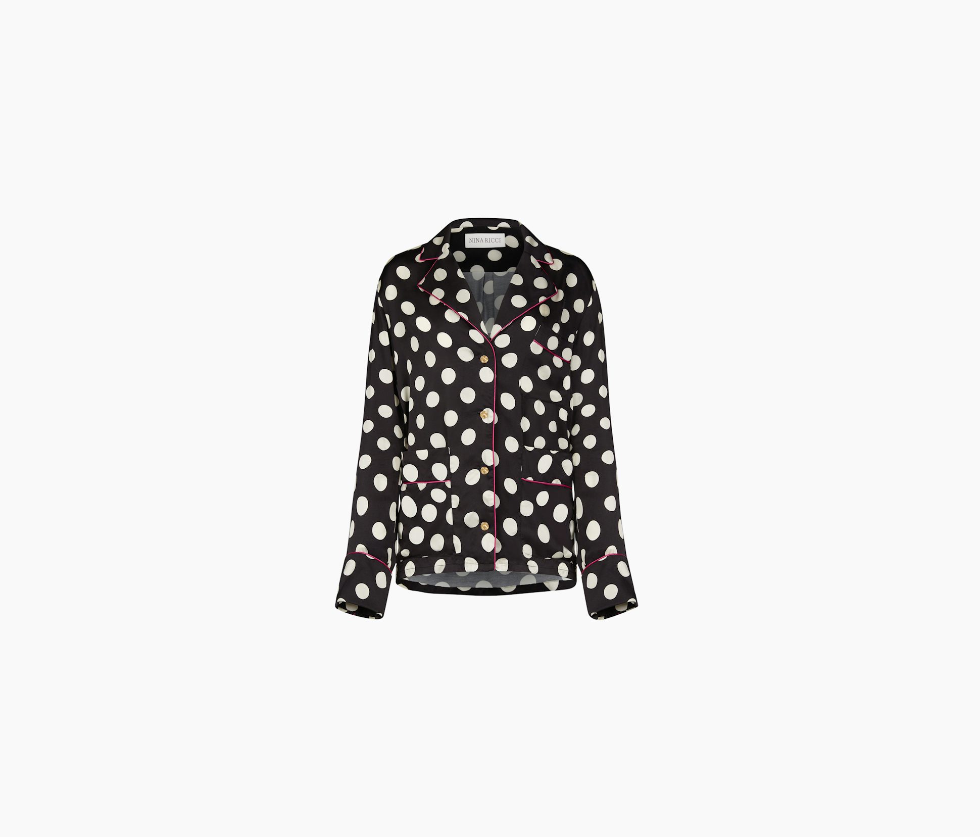 SATIN POLKA-DOT PYJAMA SHIRT 34