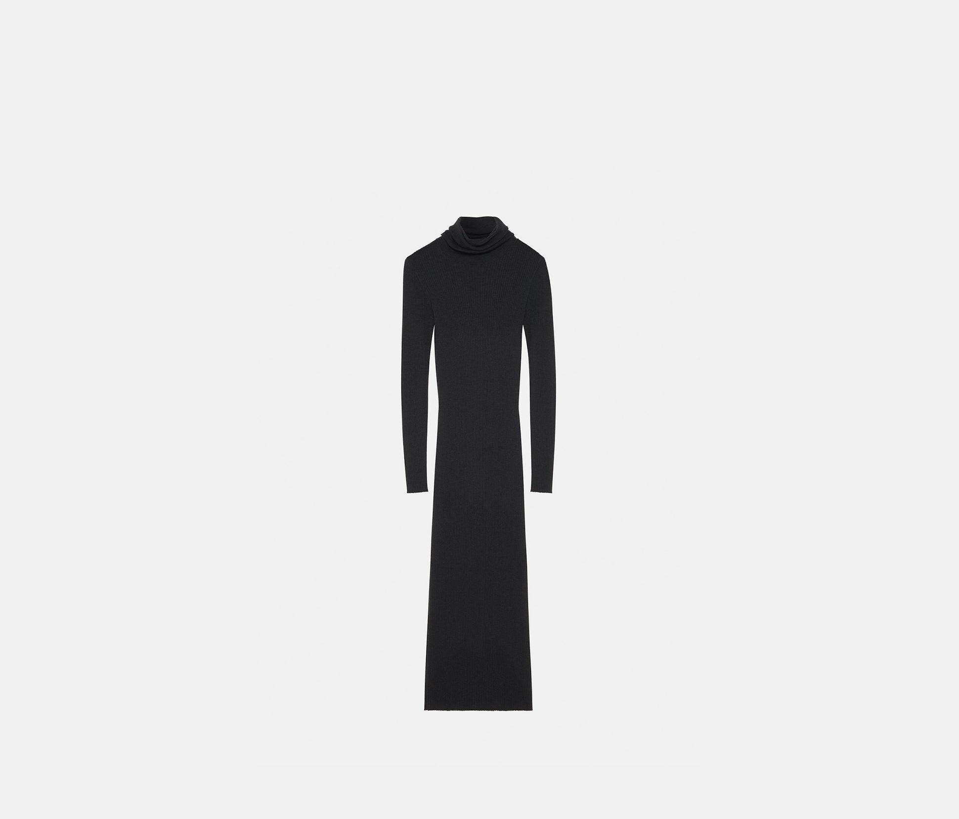 Robe en maille à côtes noir - Nina Ricci