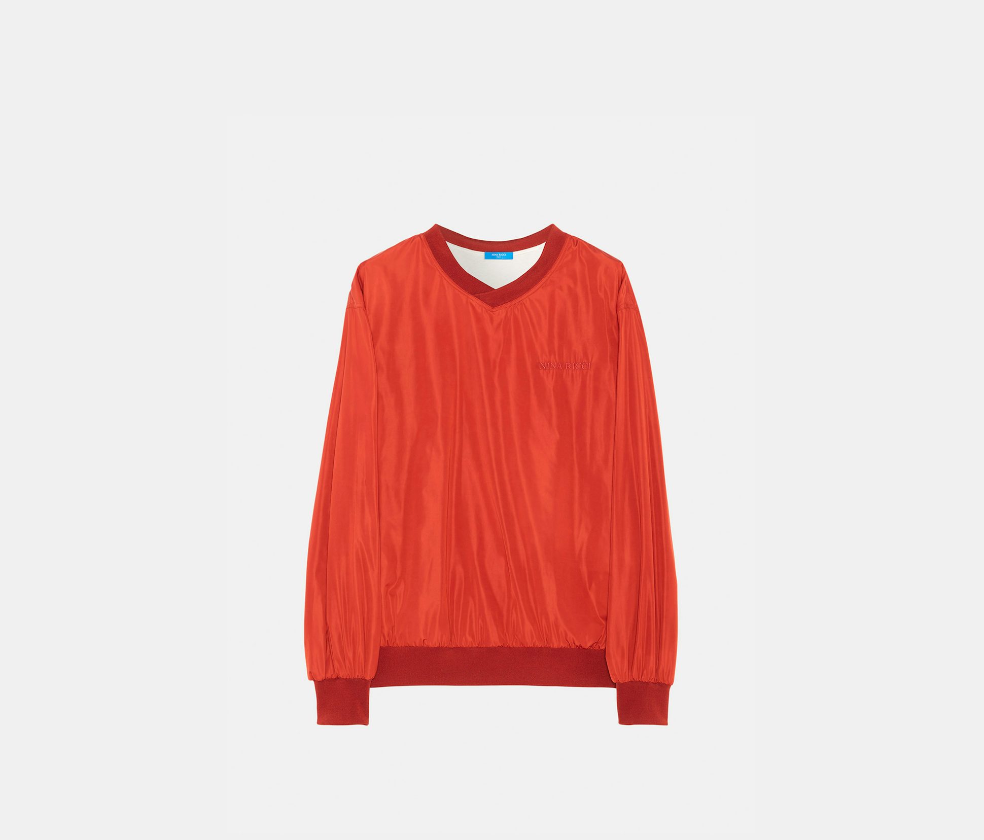 Sweatshirt en matière technique rouge brique - Nina Ricci
