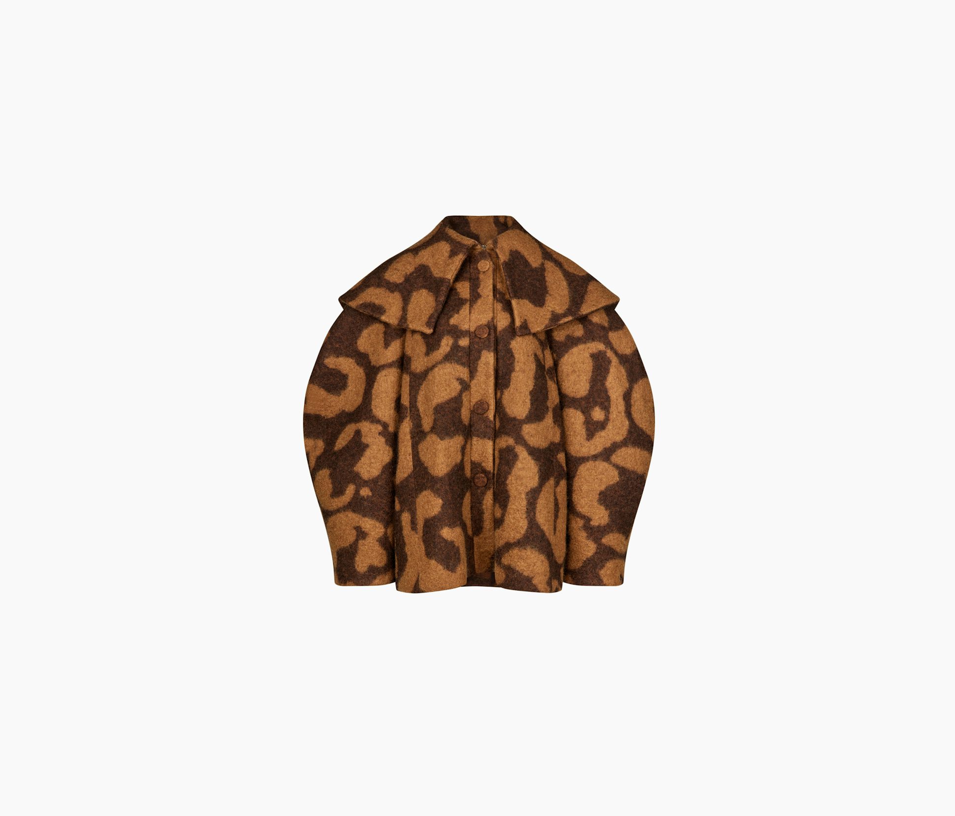 COCOON WOOL JACQUARD COAT 34