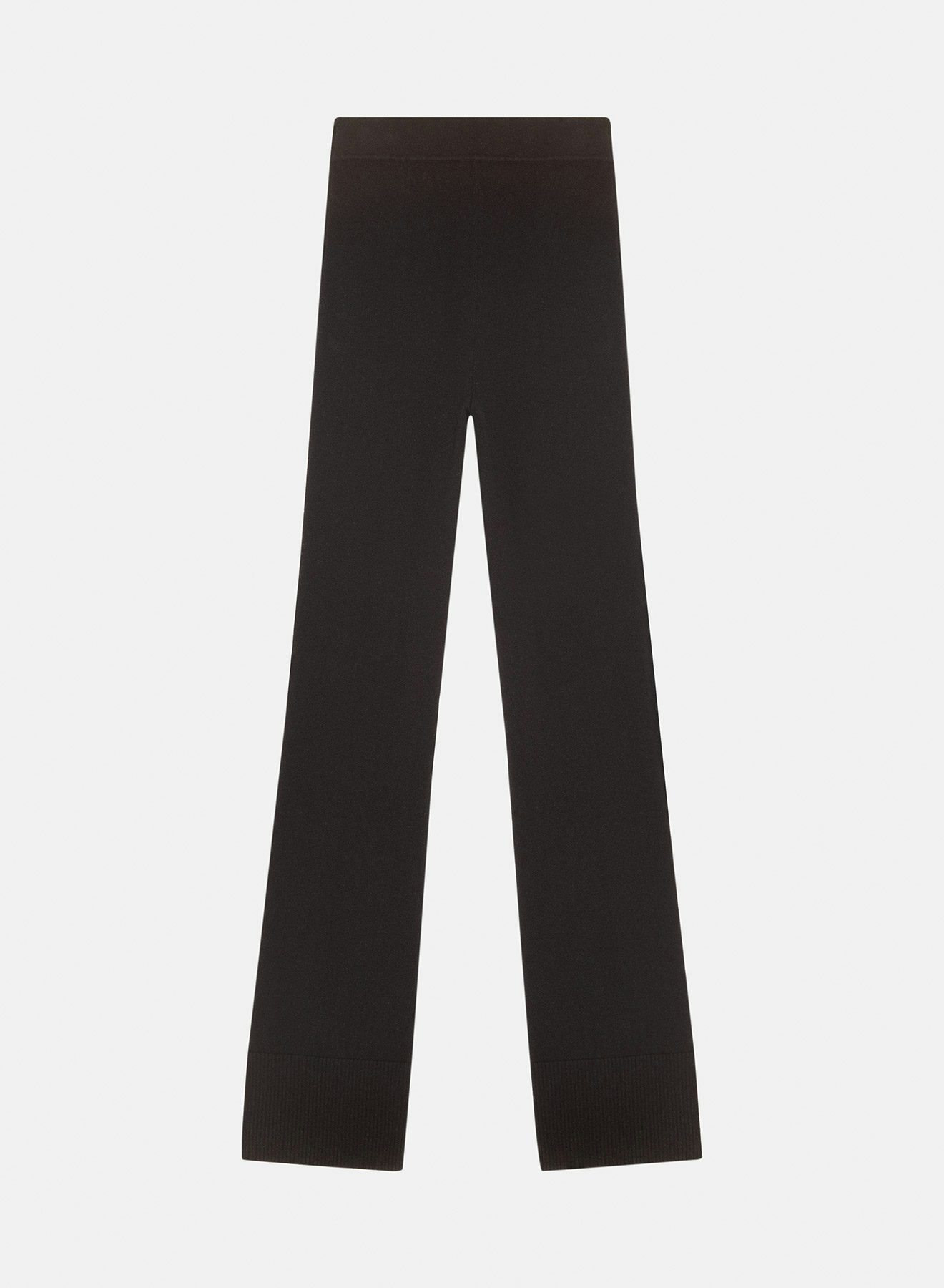 Pantalon en cachemire intarsia noir - Nina Ricci