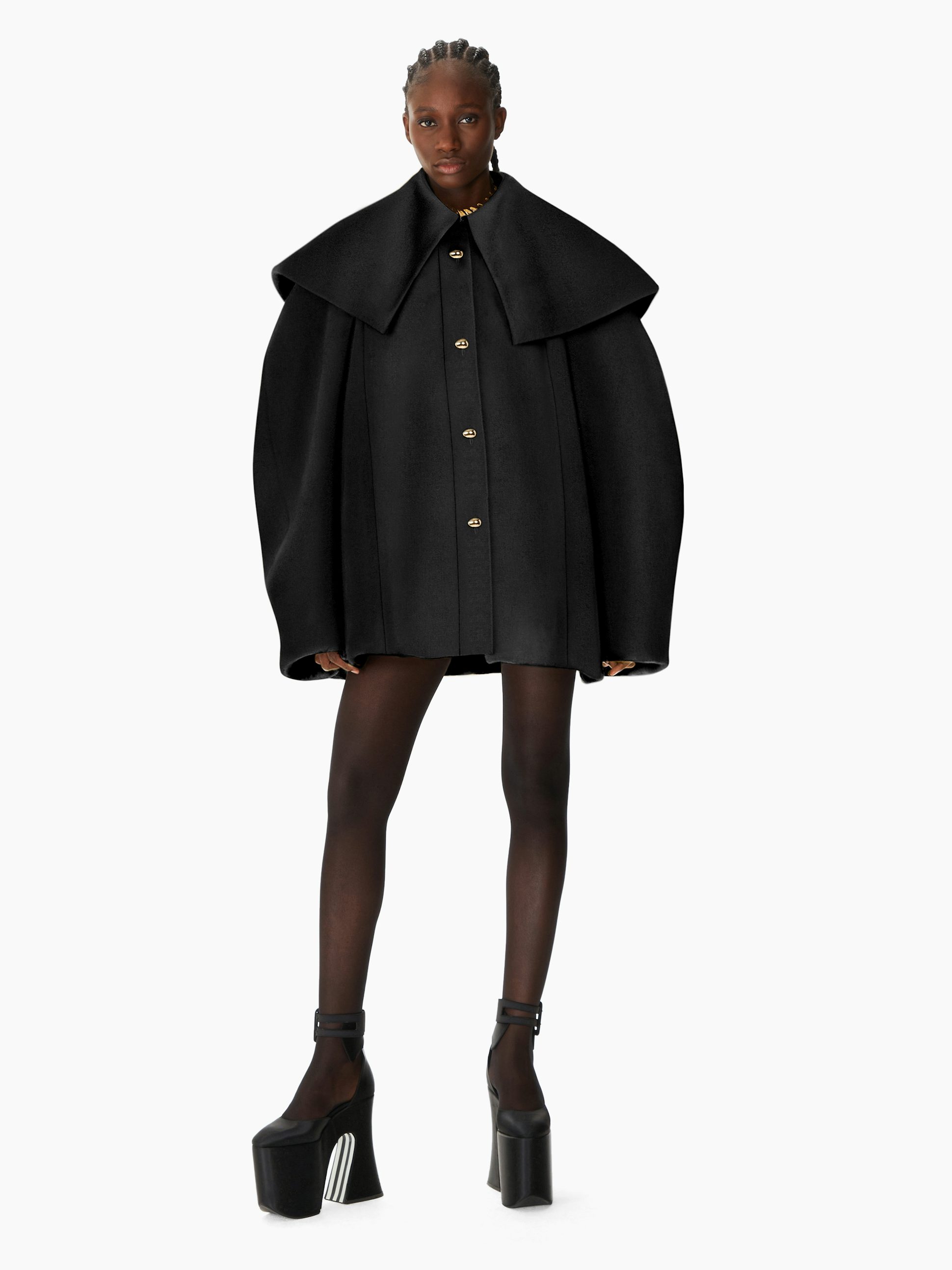 Cocoon wool blend coat black - Nina Ricci