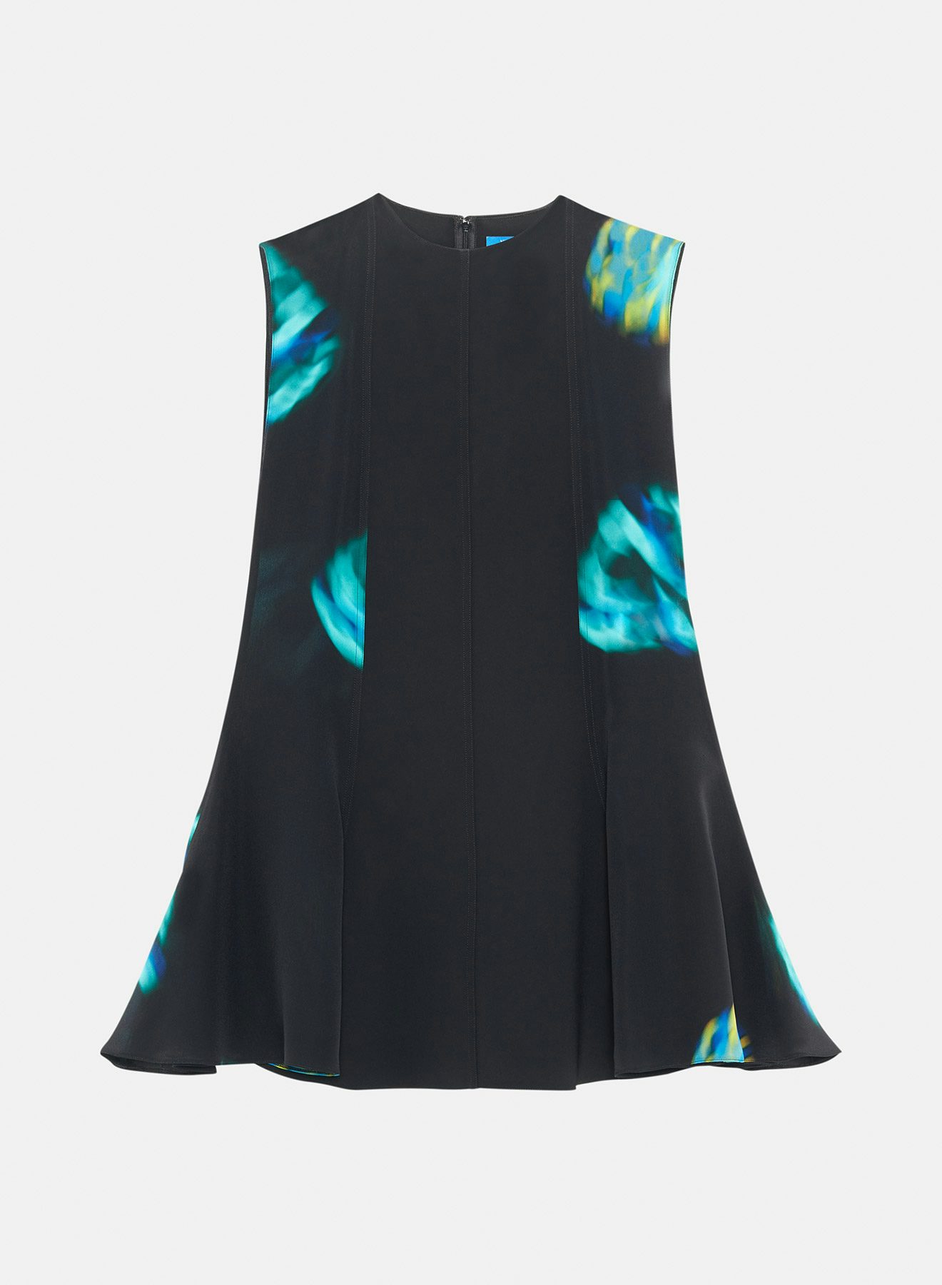 Bimaterial dress black blue print - Nina Ricci