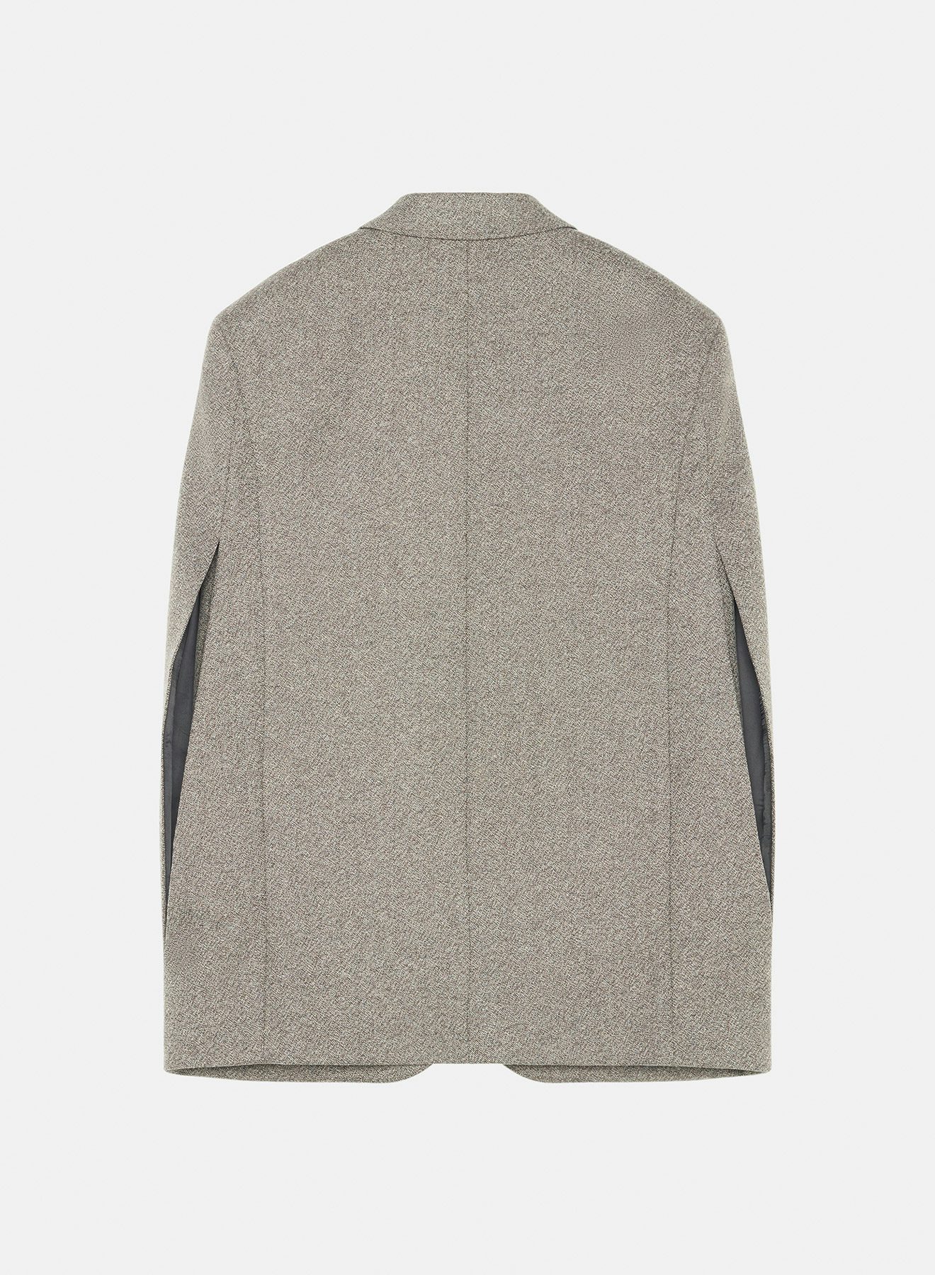 Speckled wool cape jacket brown white - Nina Ricci