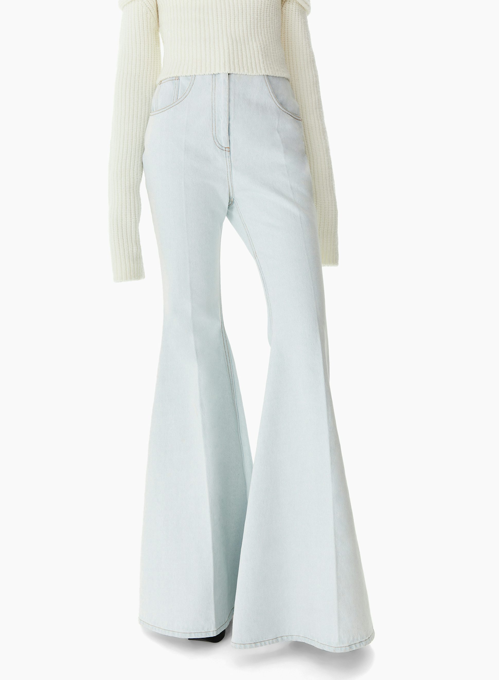 Exaggerated Flare Jeans  Faded Blue - Nina Ricci 