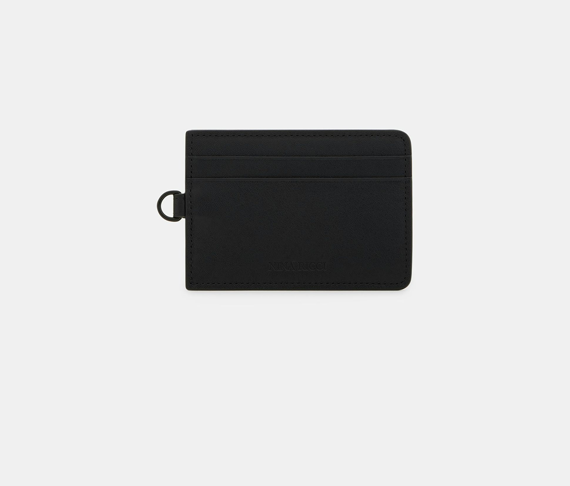 Black Leather Card Holder - Nina Ricci