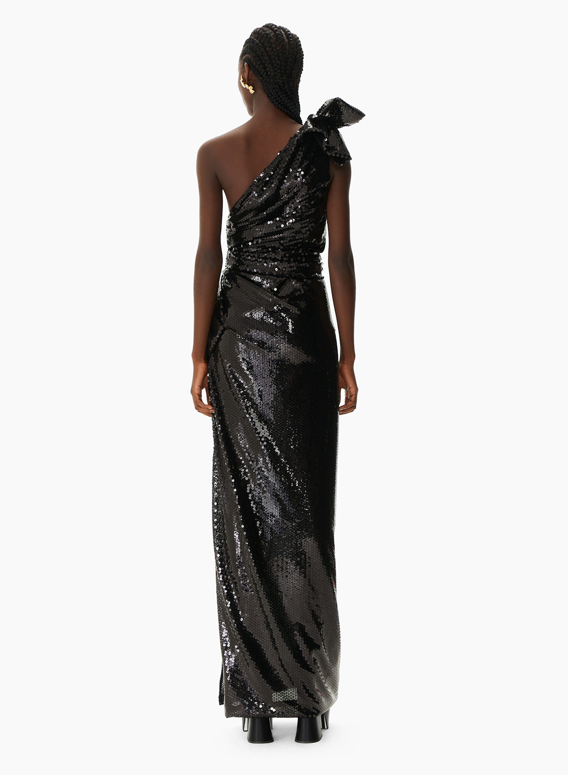 Asymmetric Sequin Dress Black - Nina Ricci 