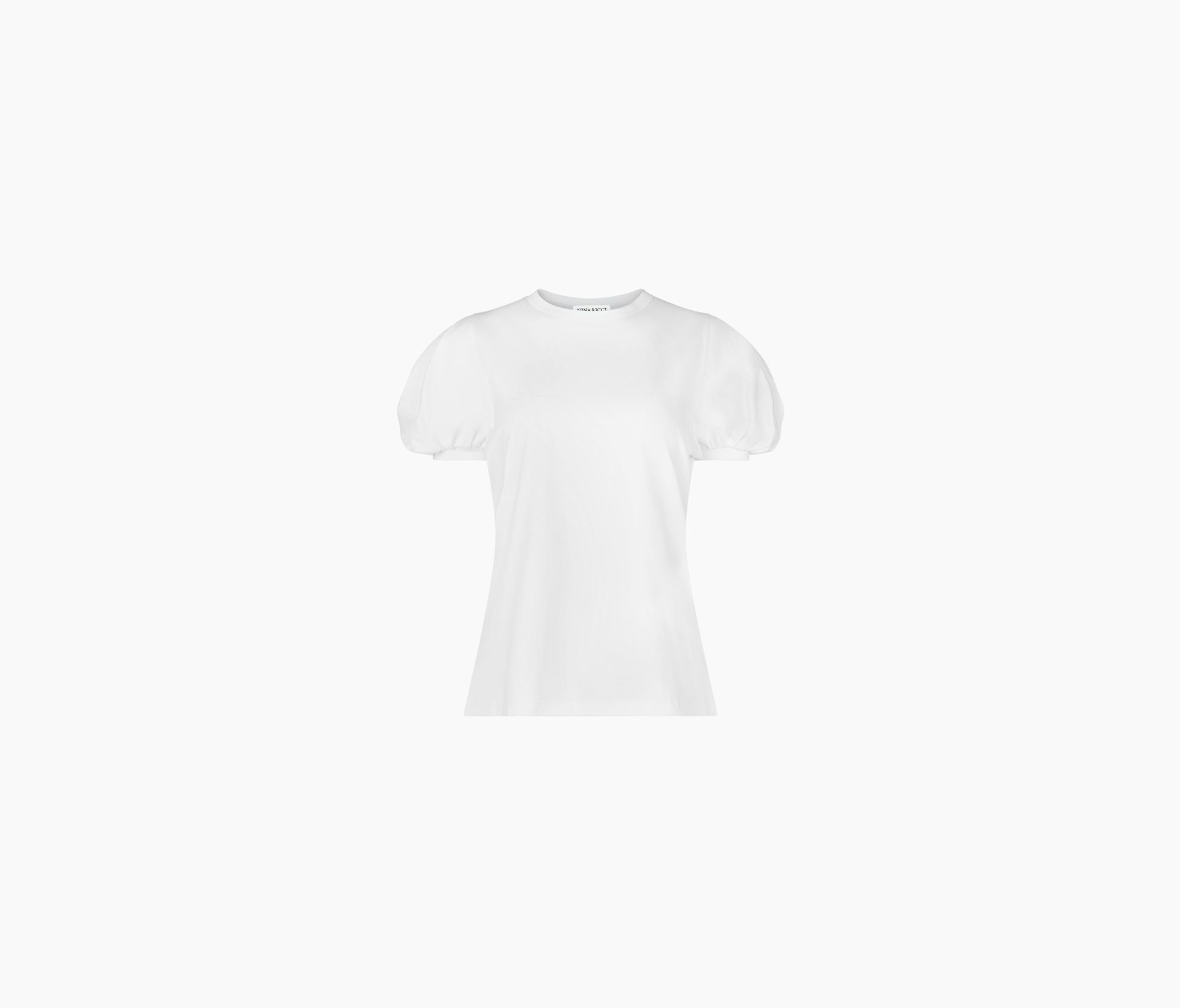 Jersey T-Shirt With Puffed Sleeves  XS