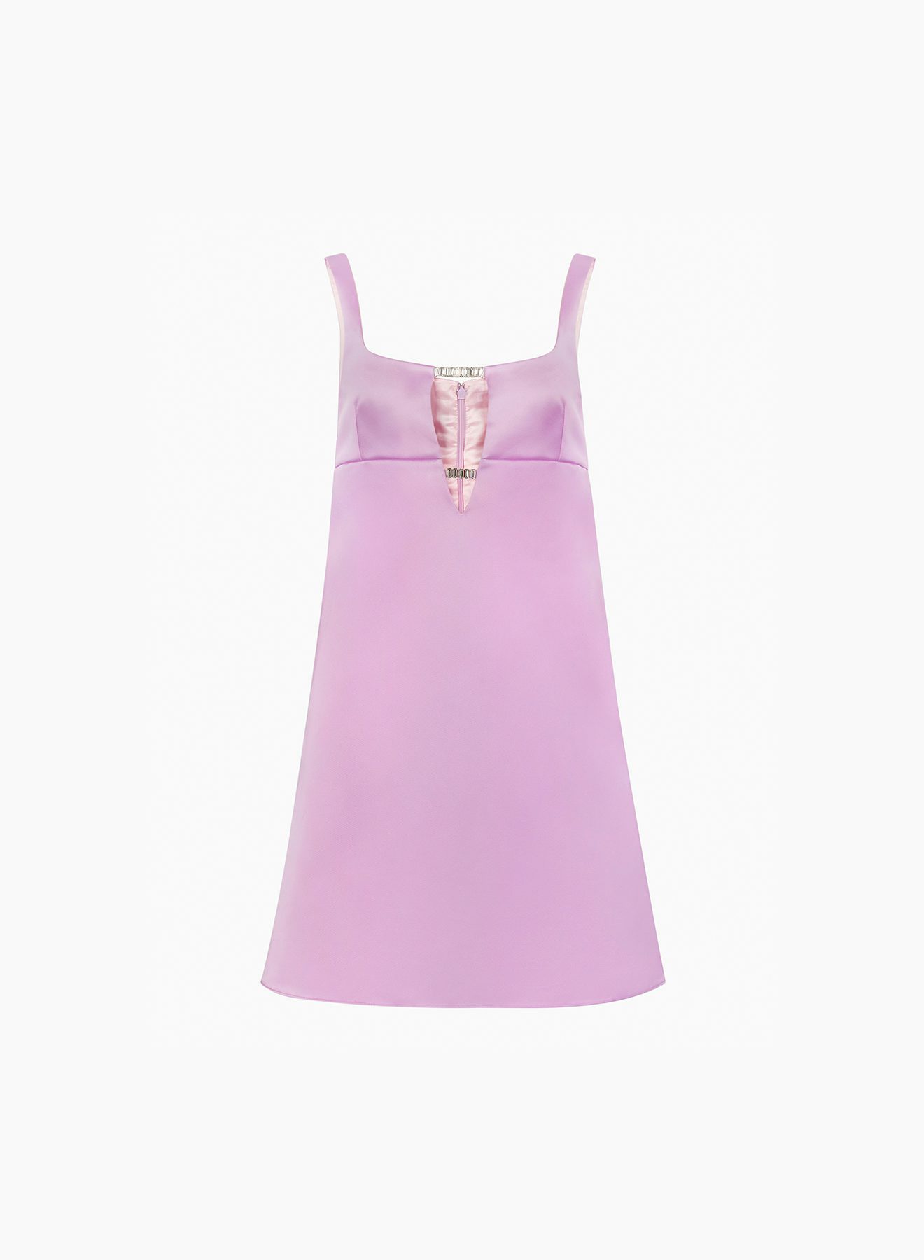 Satin mini a-line dress in pink - Nina Ricci