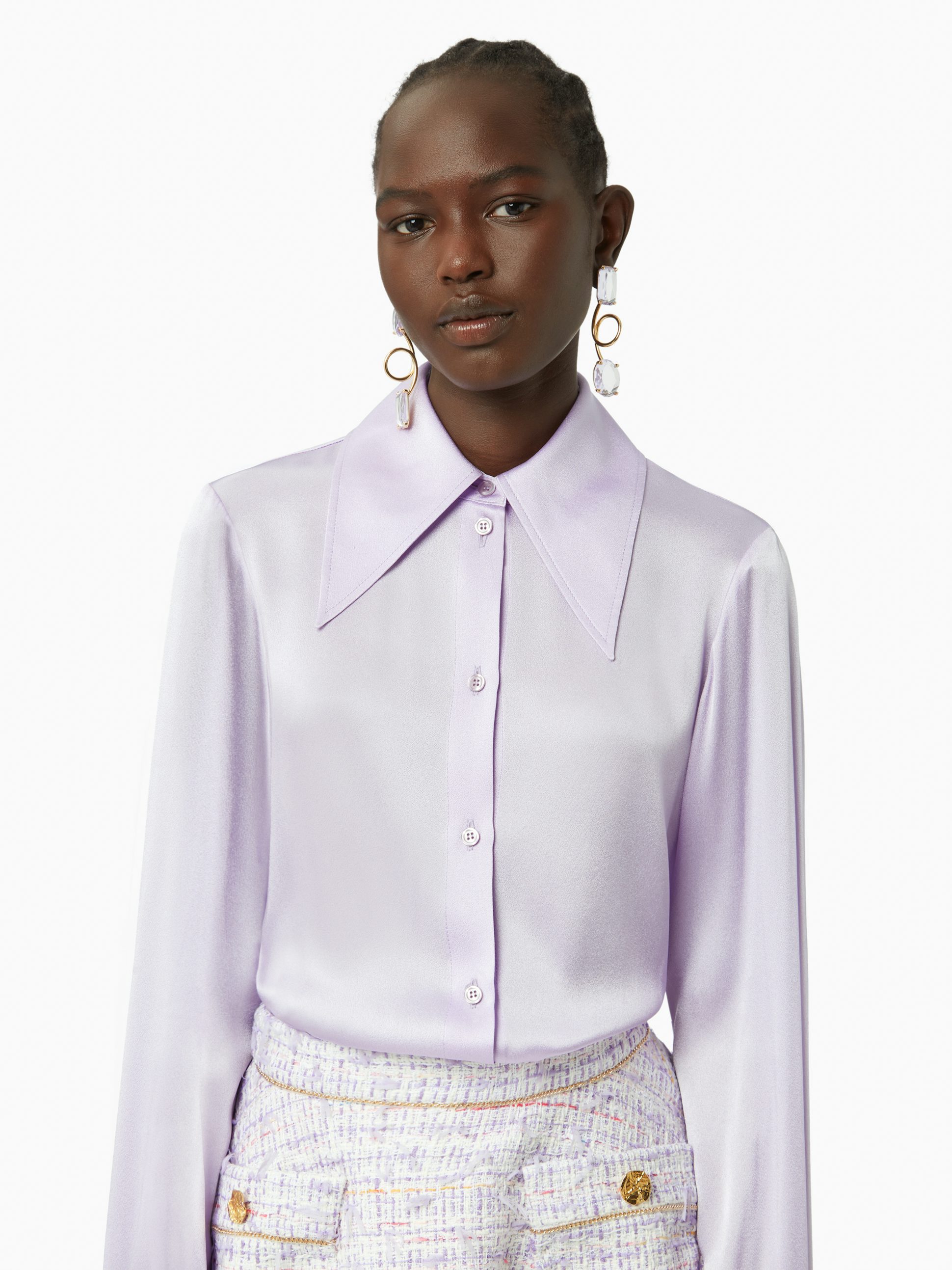 Bell cuff shirt in lilac - Nina Ricci