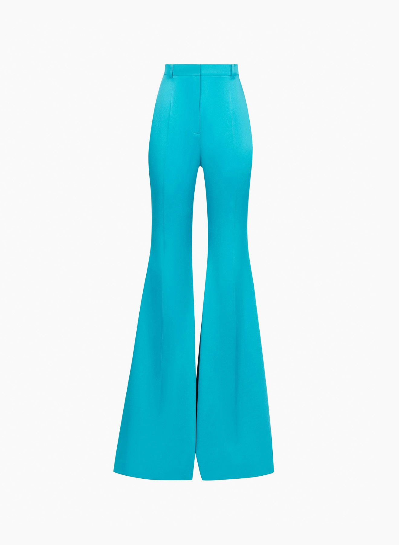 Pantalon Évasé En Crêpe Bleu- Nina Ricci