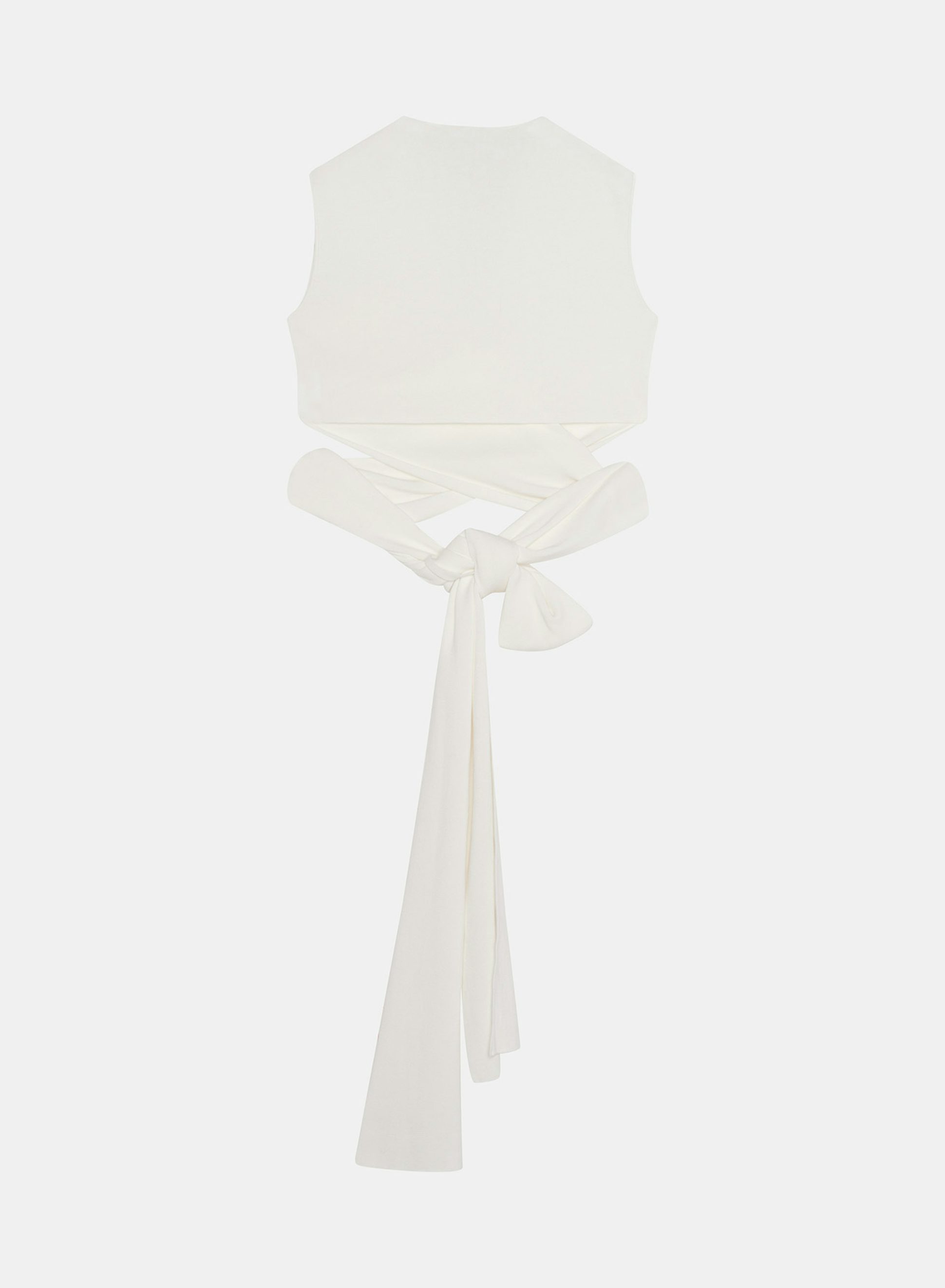 Cache-Cœur Drapé en Coton Ecru - Nina Ricci