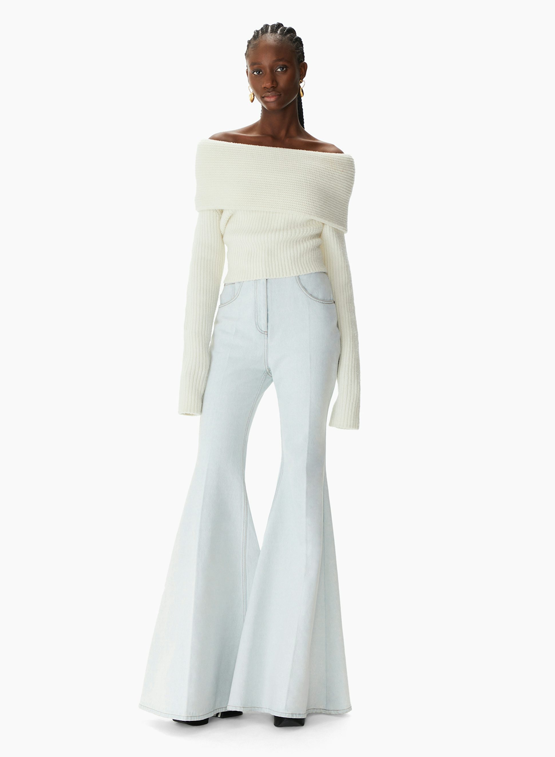 Jean Super Flare Bleu Délavé- Nina Ricci