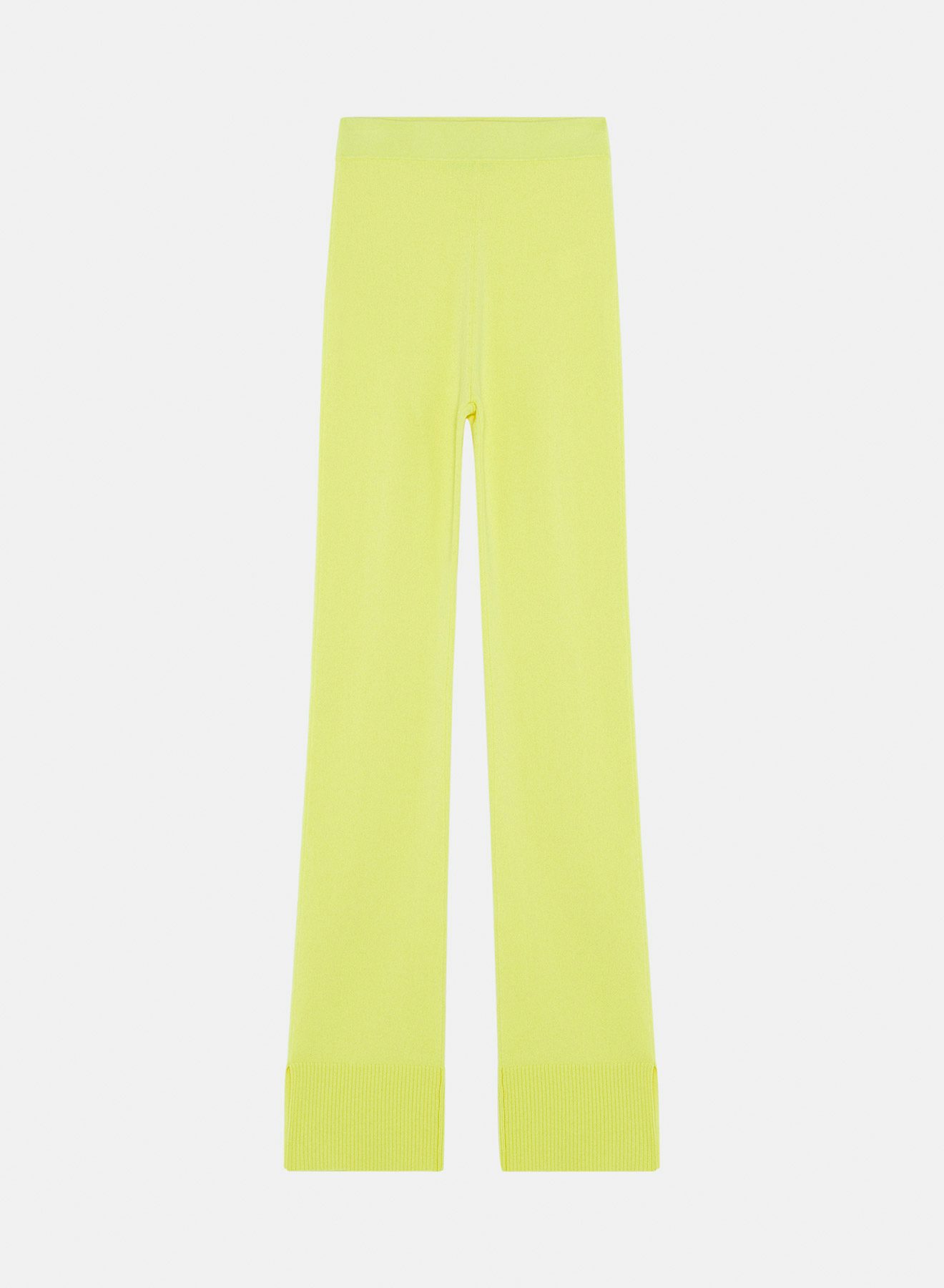 Pantalon en cachemire intarsia jaune - Nina Ricci