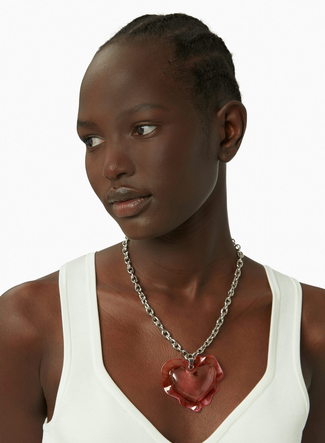 Cushion heart necklace in pink - Nina Ricci