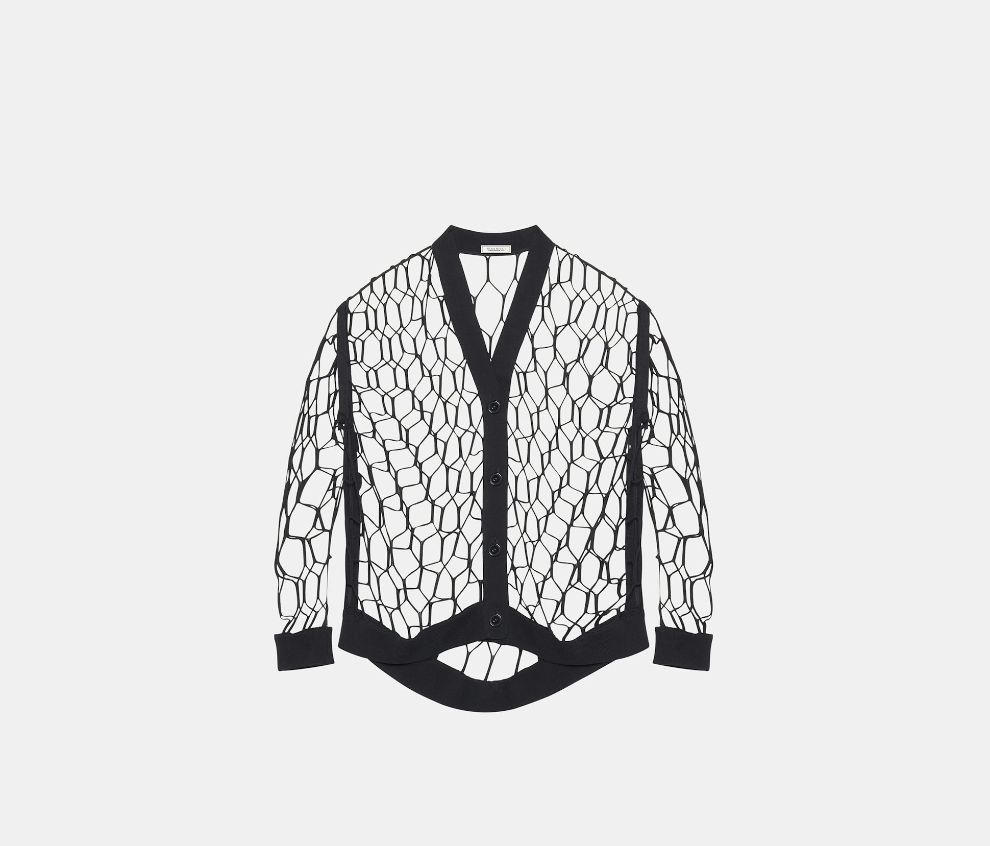 Black Fishnet Cardigan - Nina Ricci