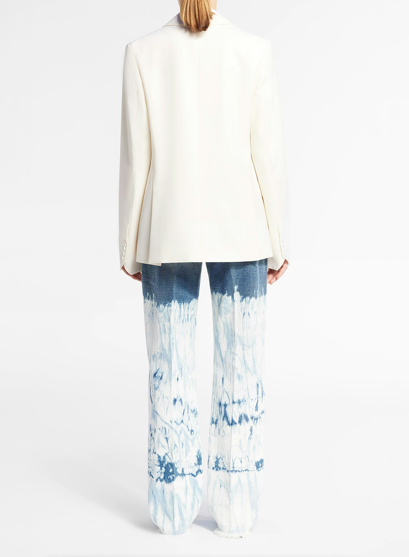 Ivory Light Wool Gabardine Blazer Jacket - Nina Ricci