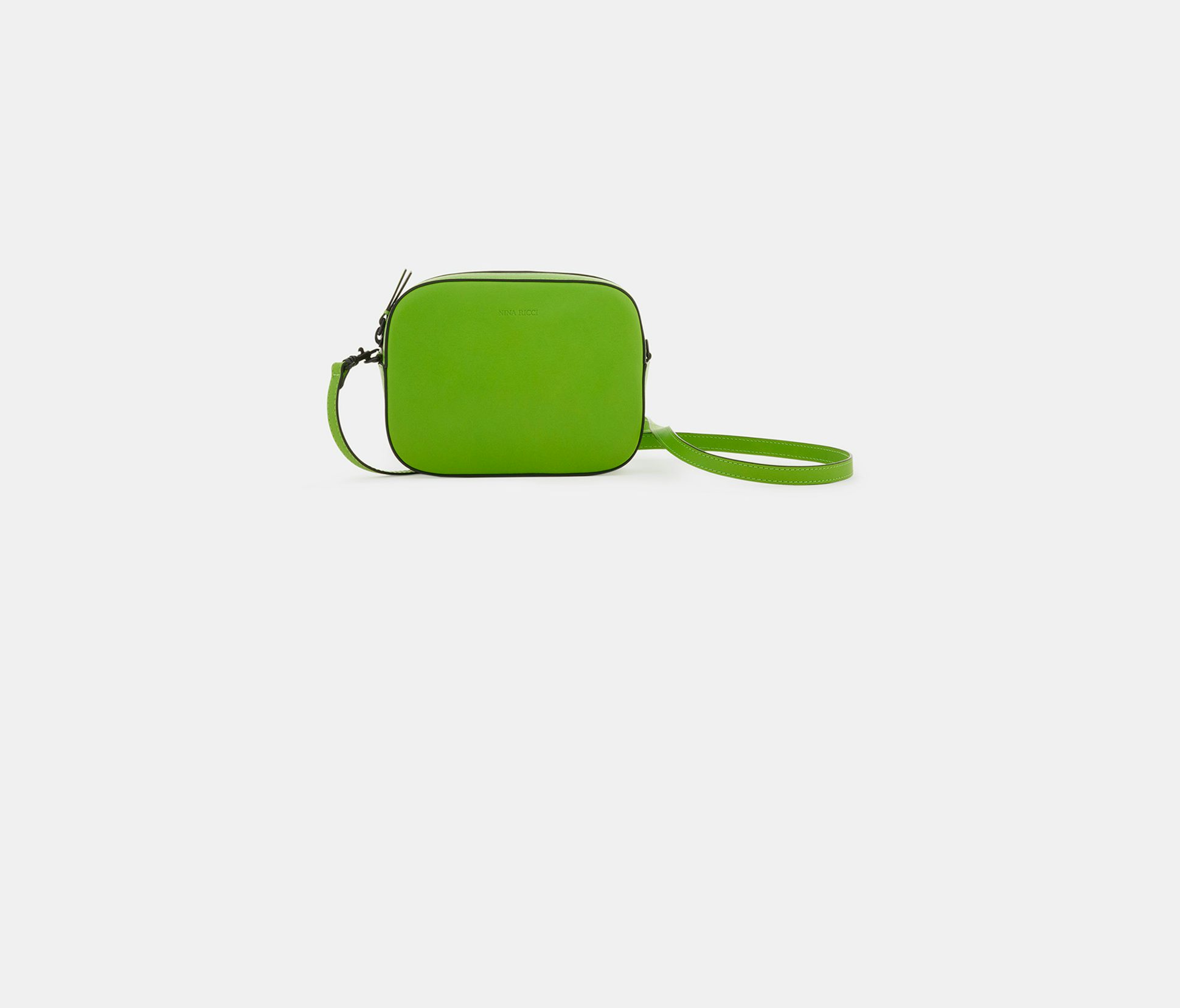 Green Leather Camera Bag with Shoulder Strap - Nina Ricci