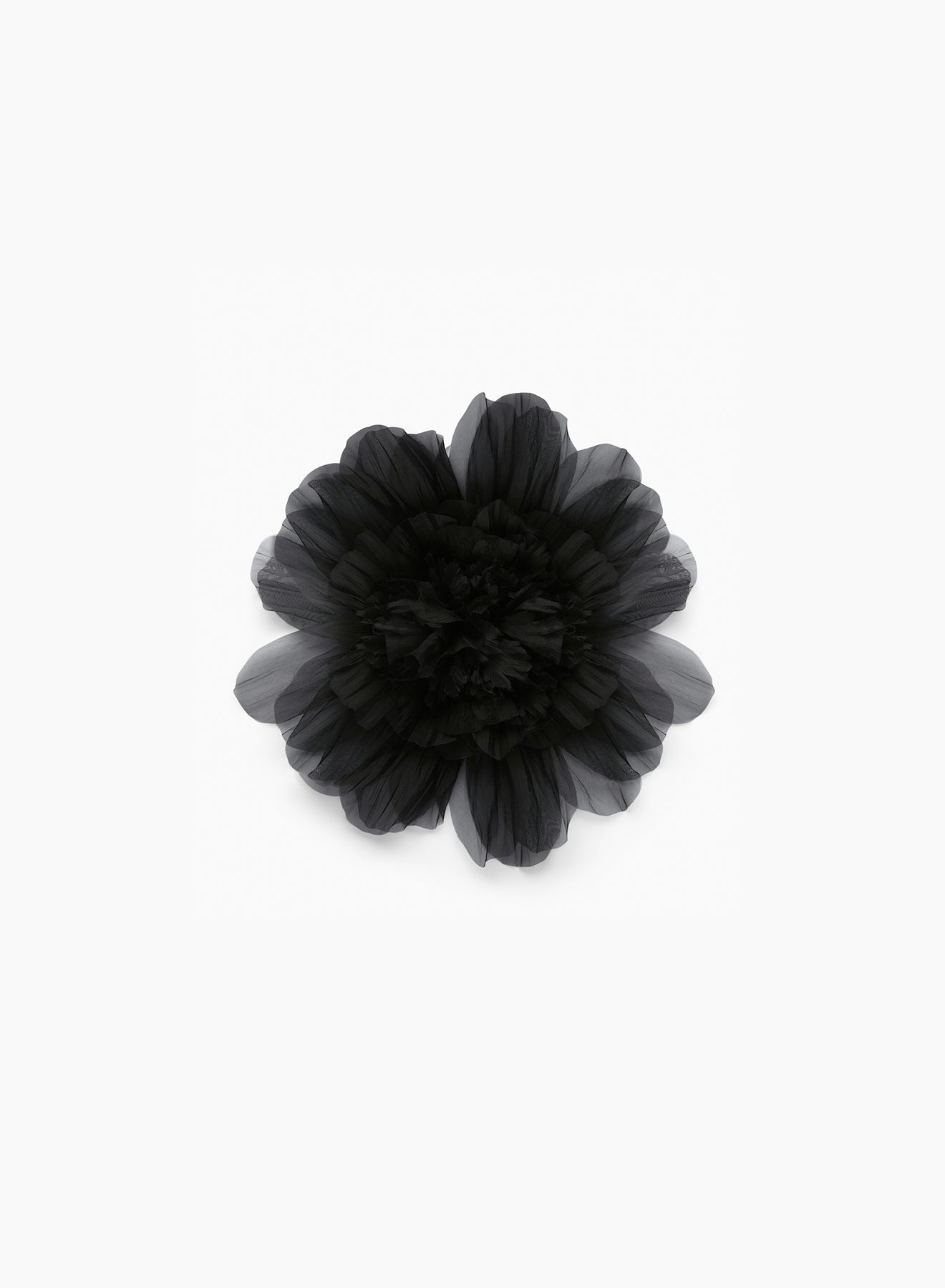 Silk maxi flower brooch in black - Nina Ricci
