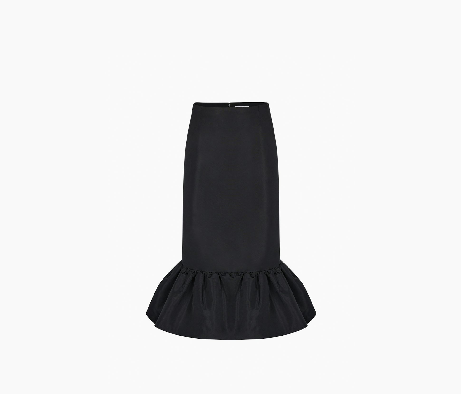 Midi Taffeta Peplum Skirt  34