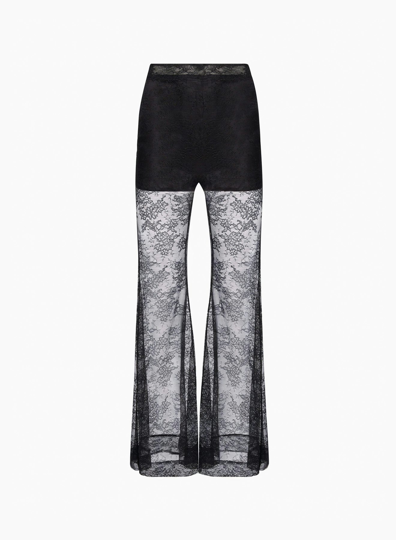 Lace Big Flare Pants Black - Nina Ricci