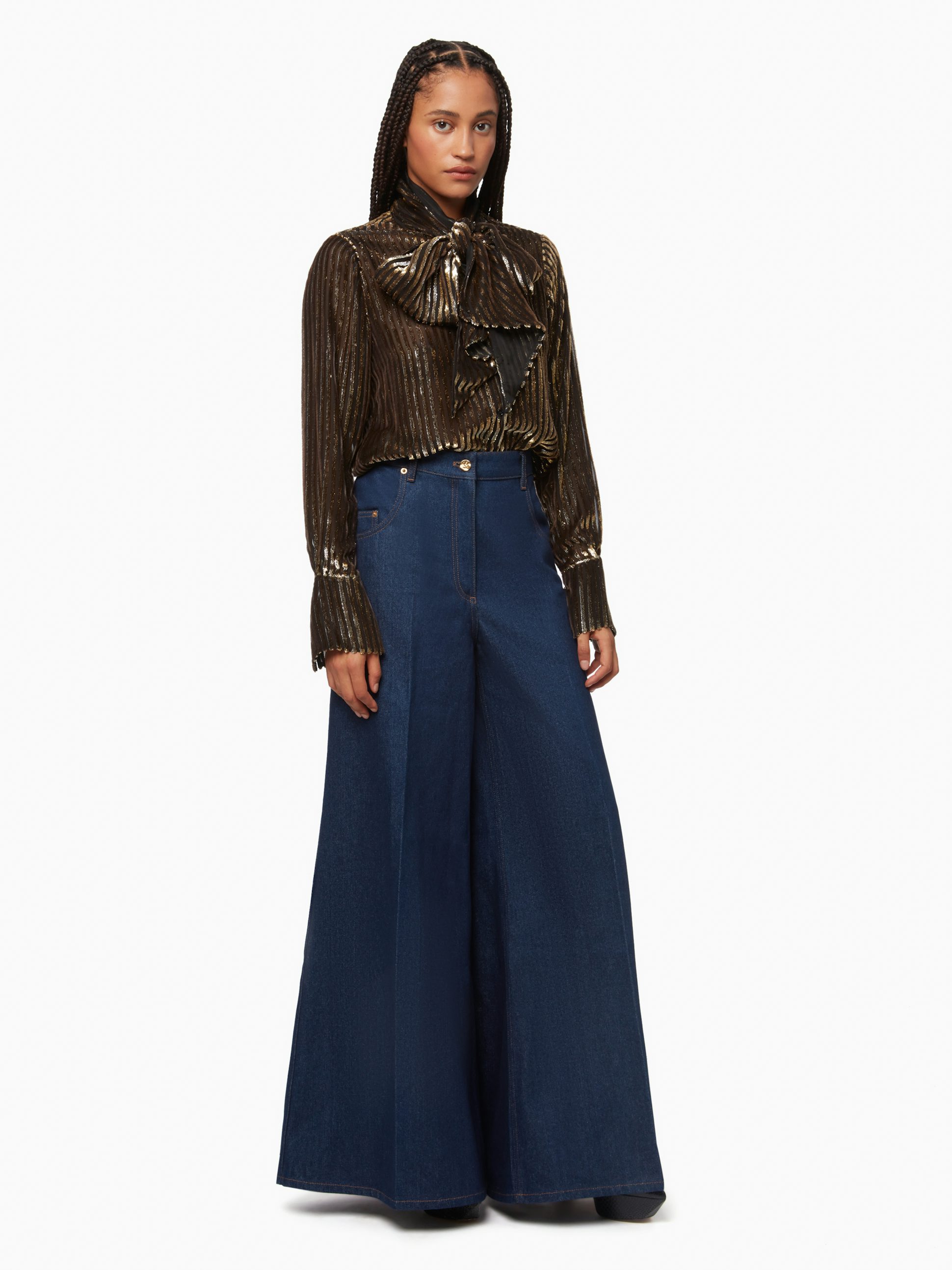 Tie-Neck Velvet Shirt Black - Nina Ricci