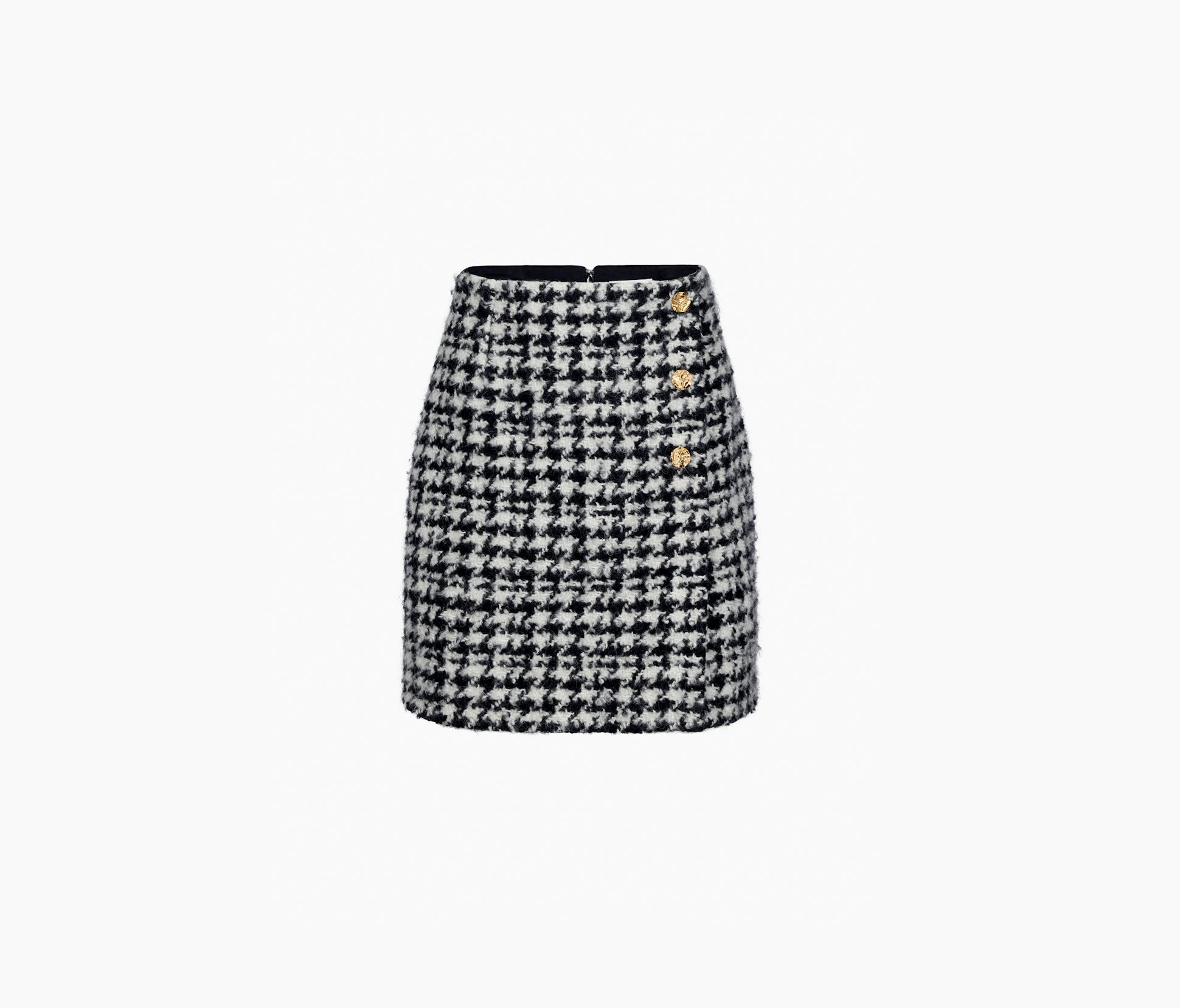 Mini Houndstooth A-line Skirt 34