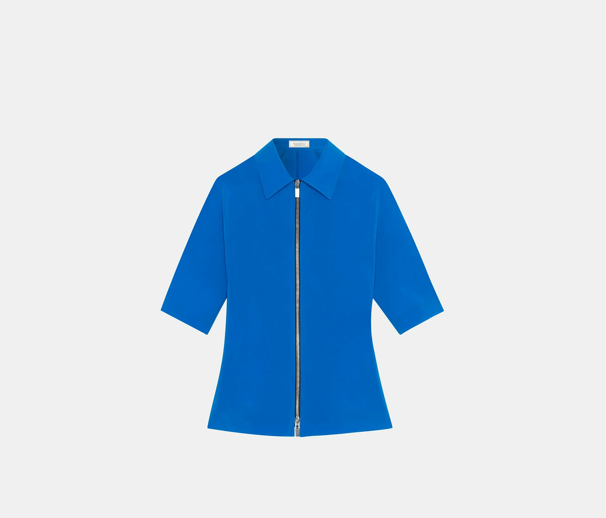Zipped shirt in light neoprene