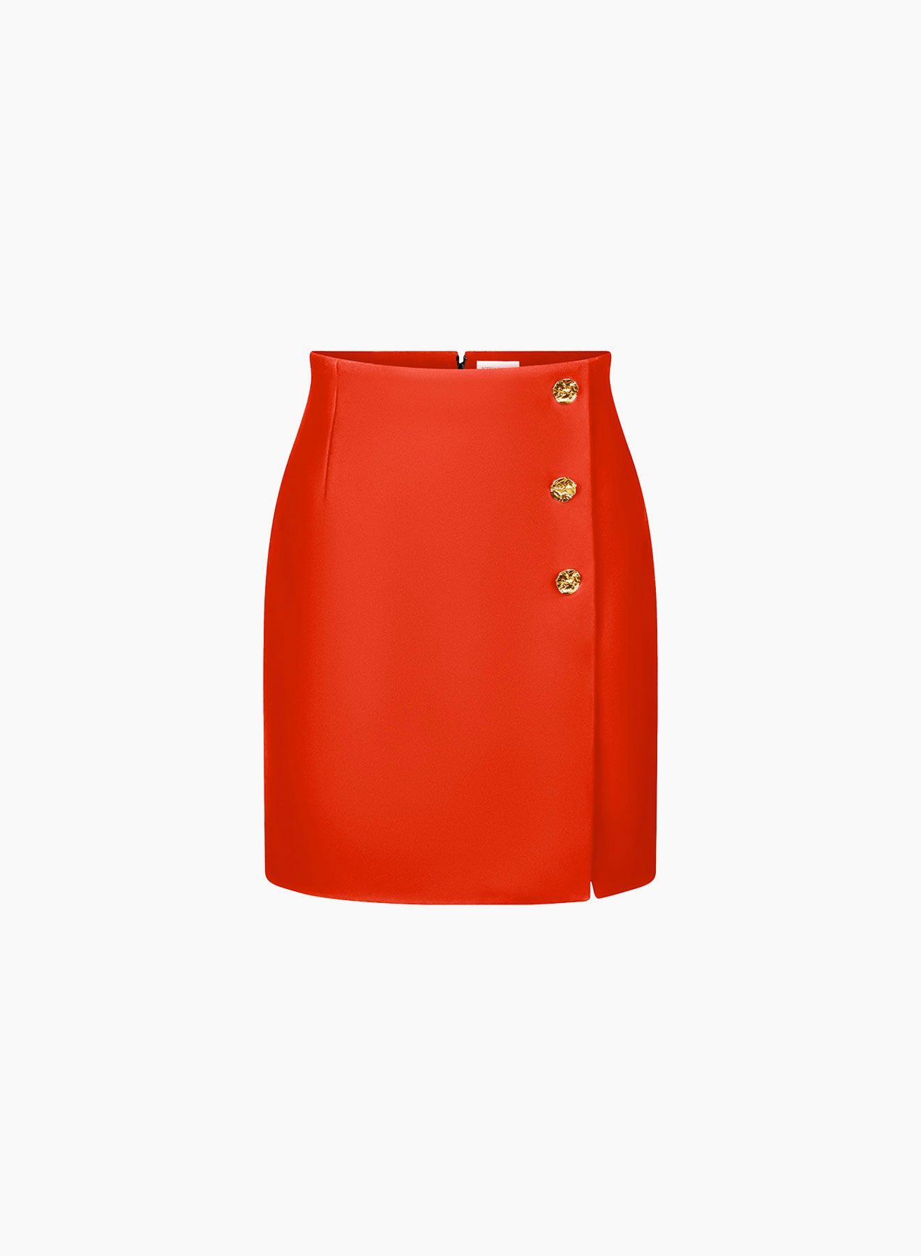 Mini Wool Felt A-line Skirt Orange - Nina Ricci