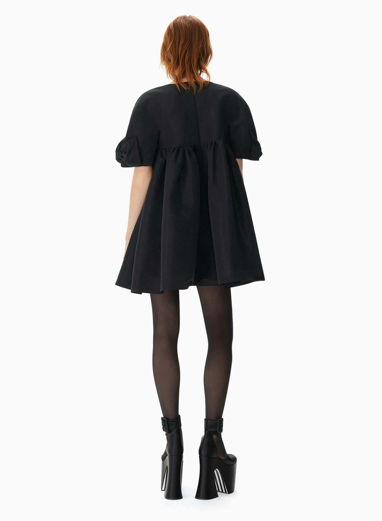 Mini Taffeta Babydoll Dress Black - Nina Ricci