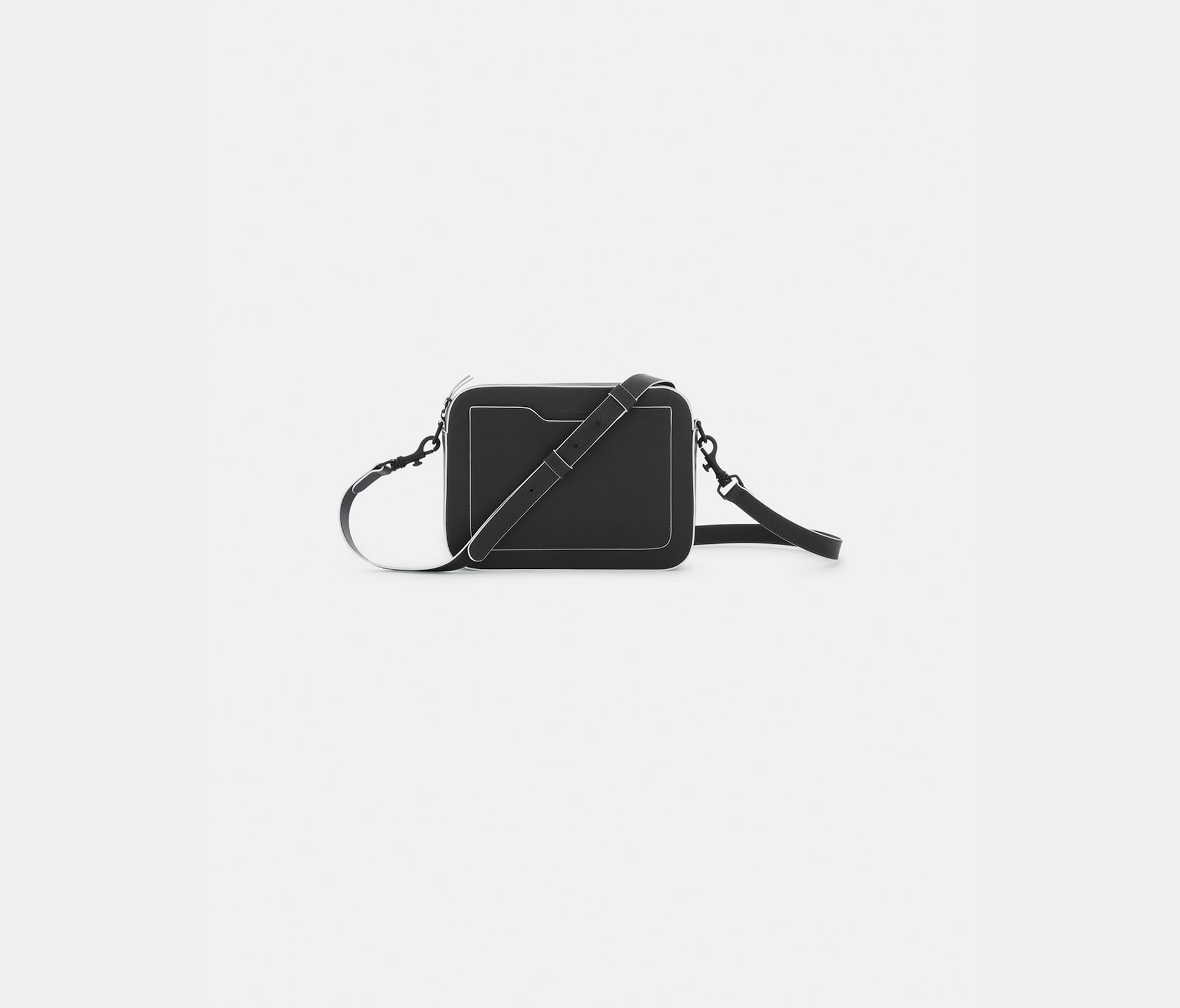 Grand sac caméra en cuir de veau noir - Nina Ricci