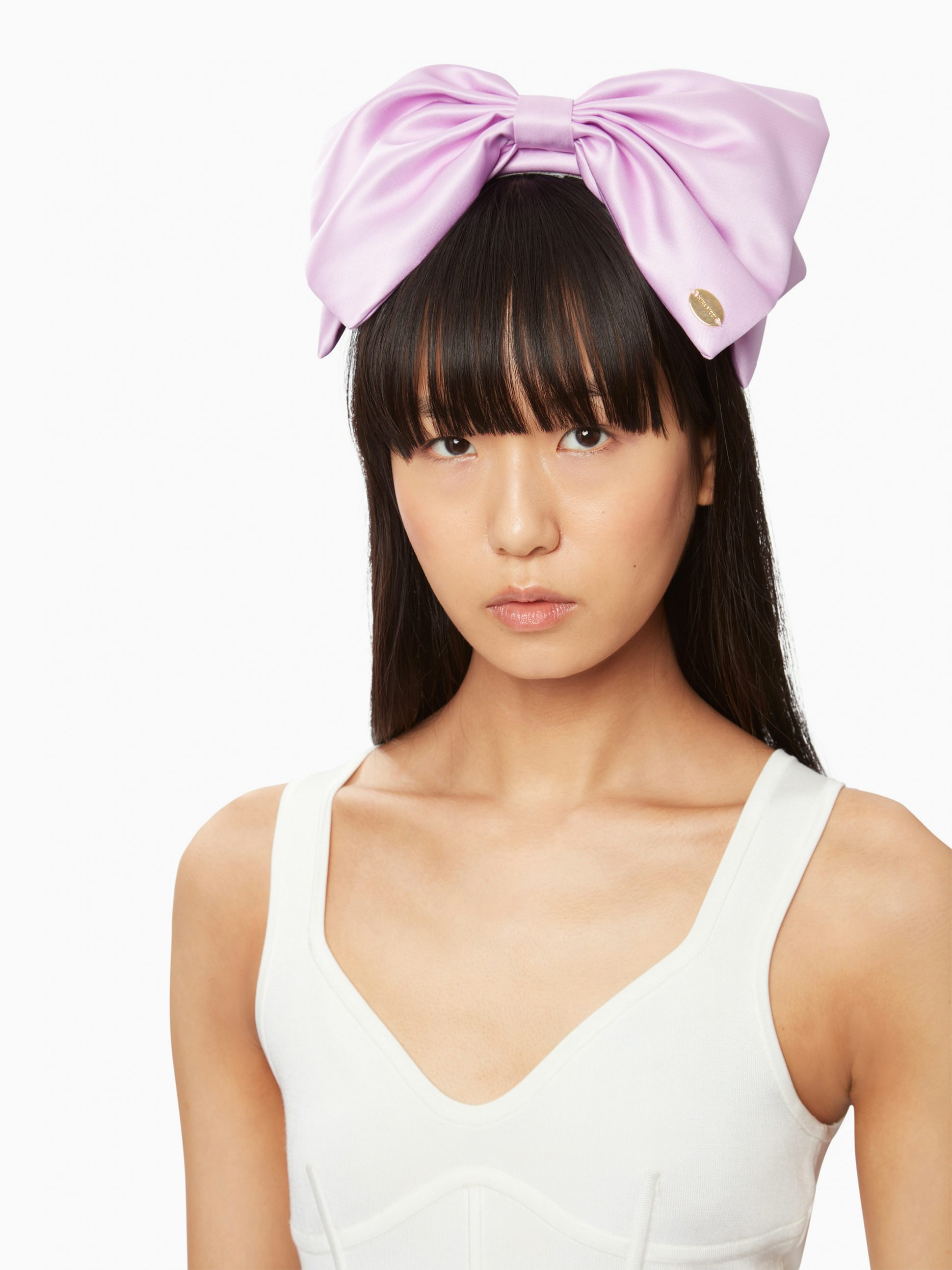 Satin headband with bow in lilac - Nina Ricci