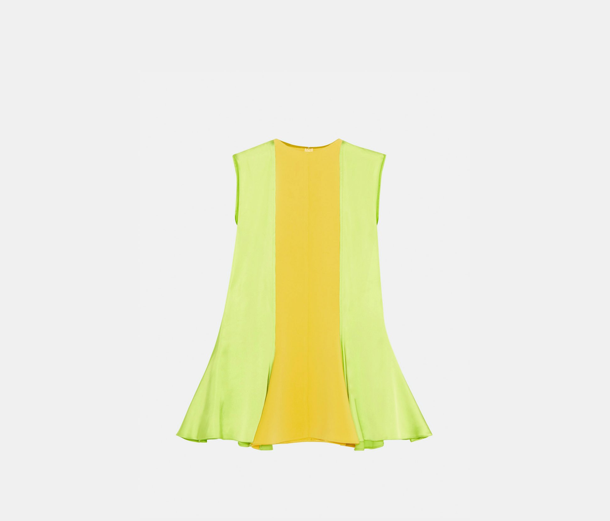 Bimaterial dress lime yellow - Nina Ricci