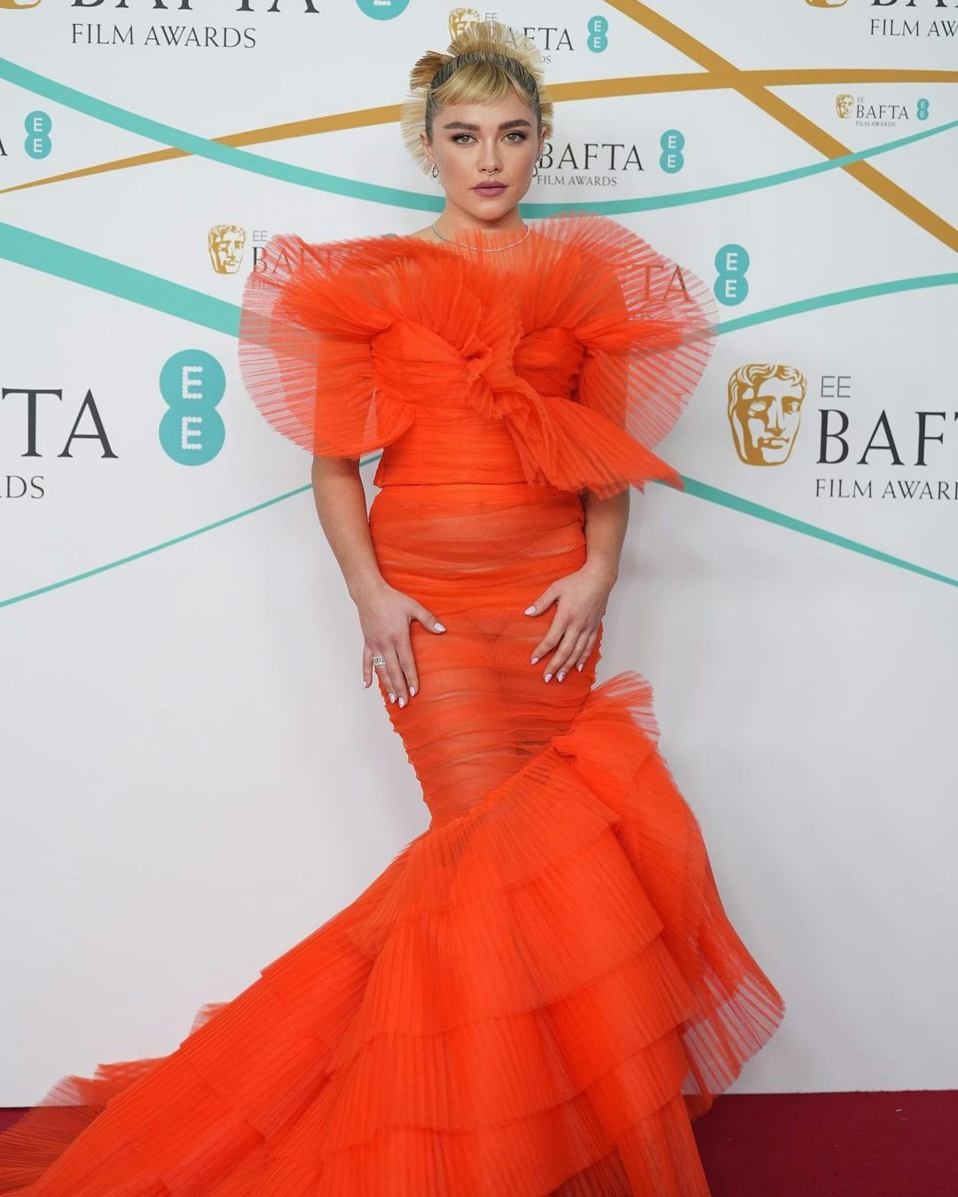 Florence Pugh's Gown by Harris Reed - Nina Ricci