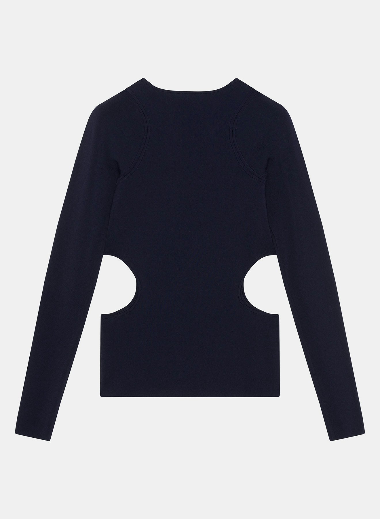 Navy blue Milano sweater open at the hips - Nina Ricci