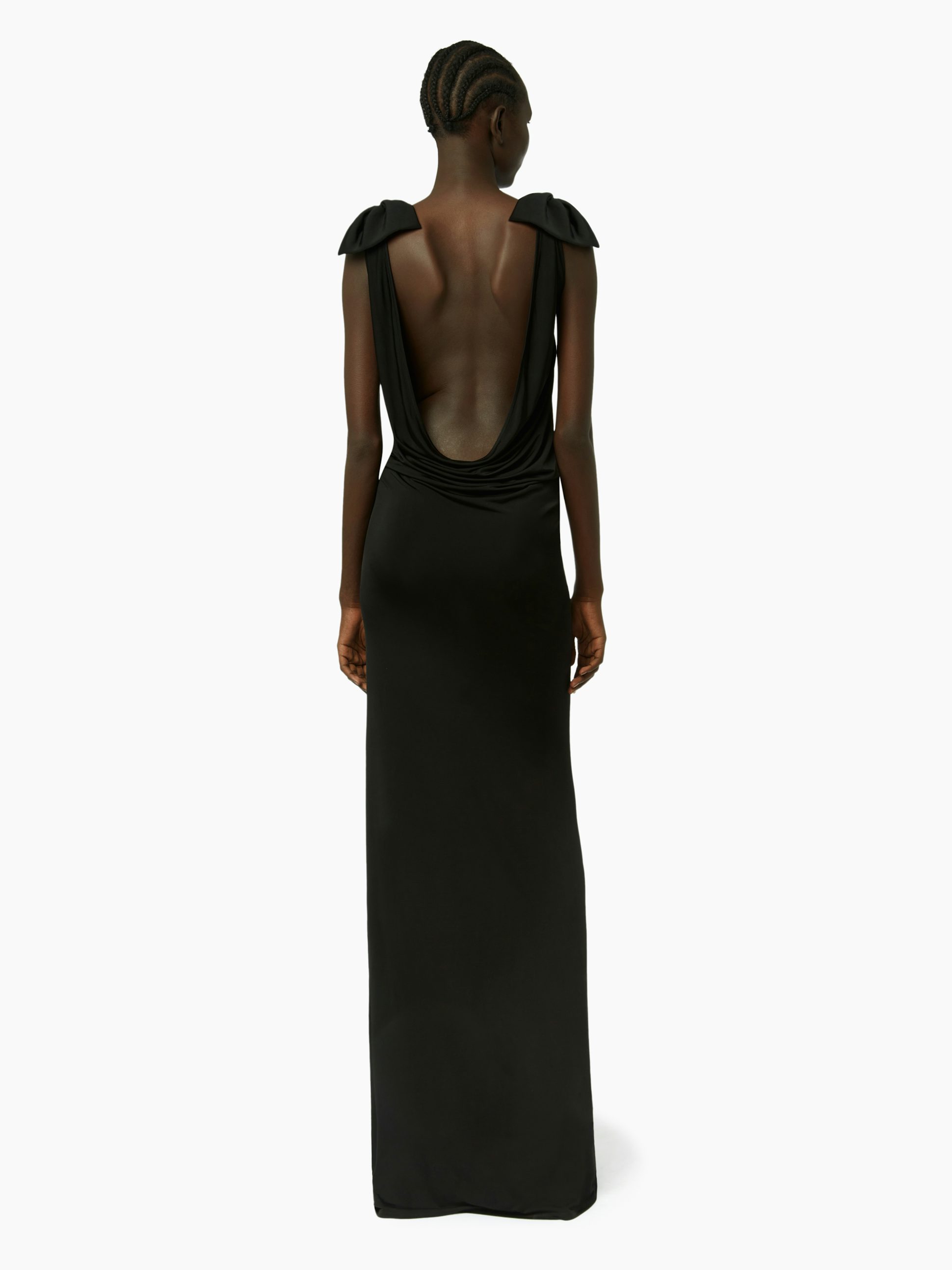 Fluid open back dress in black - Nina Ricci