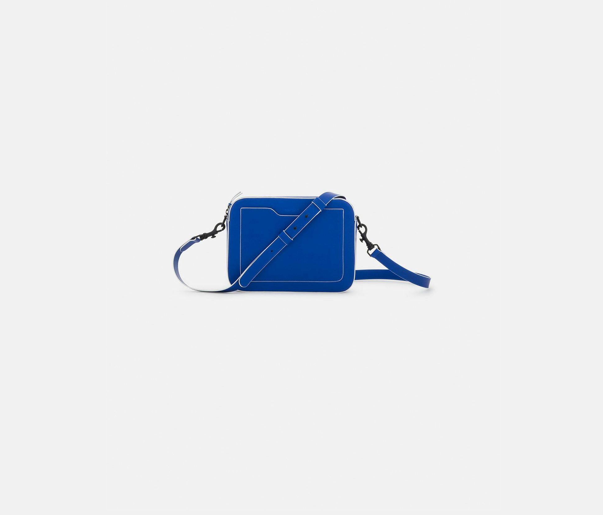 Grand sac caméra en cuir de veau bleu Klein - Nina Ricci