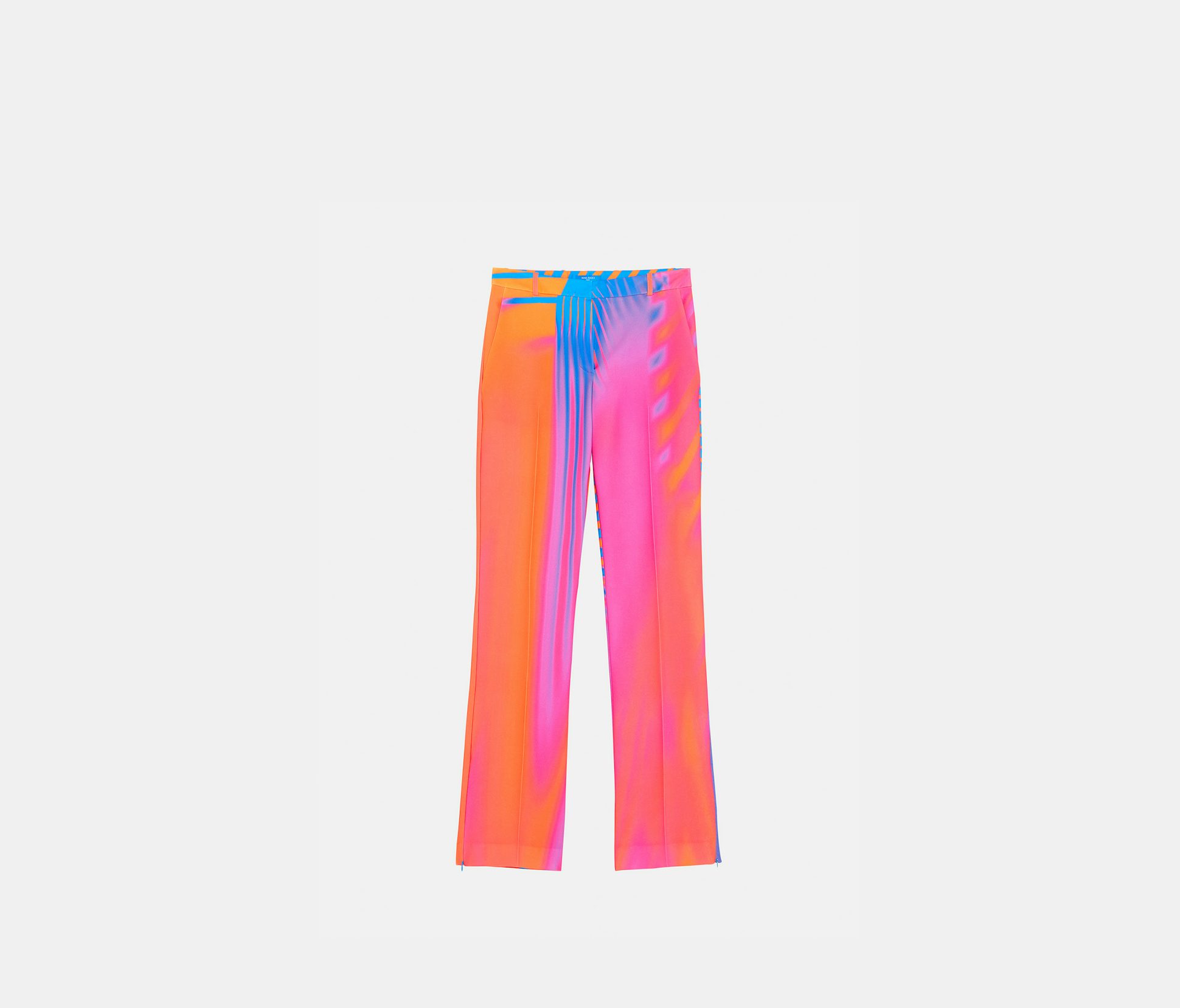Recycled gabardine straight pant purple orange - Nina Ricci
