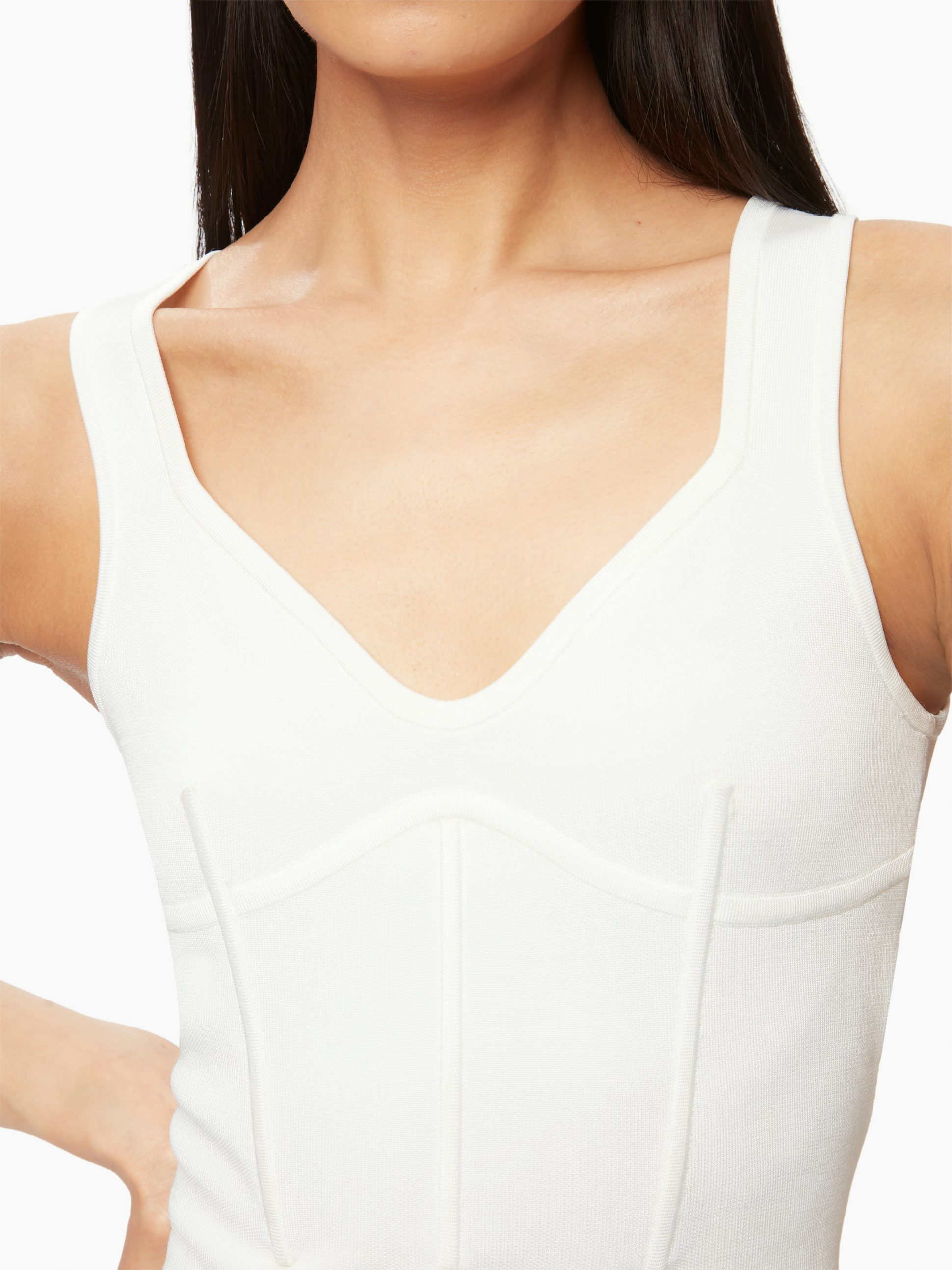 Corset detail top in off white - Nina Ricci