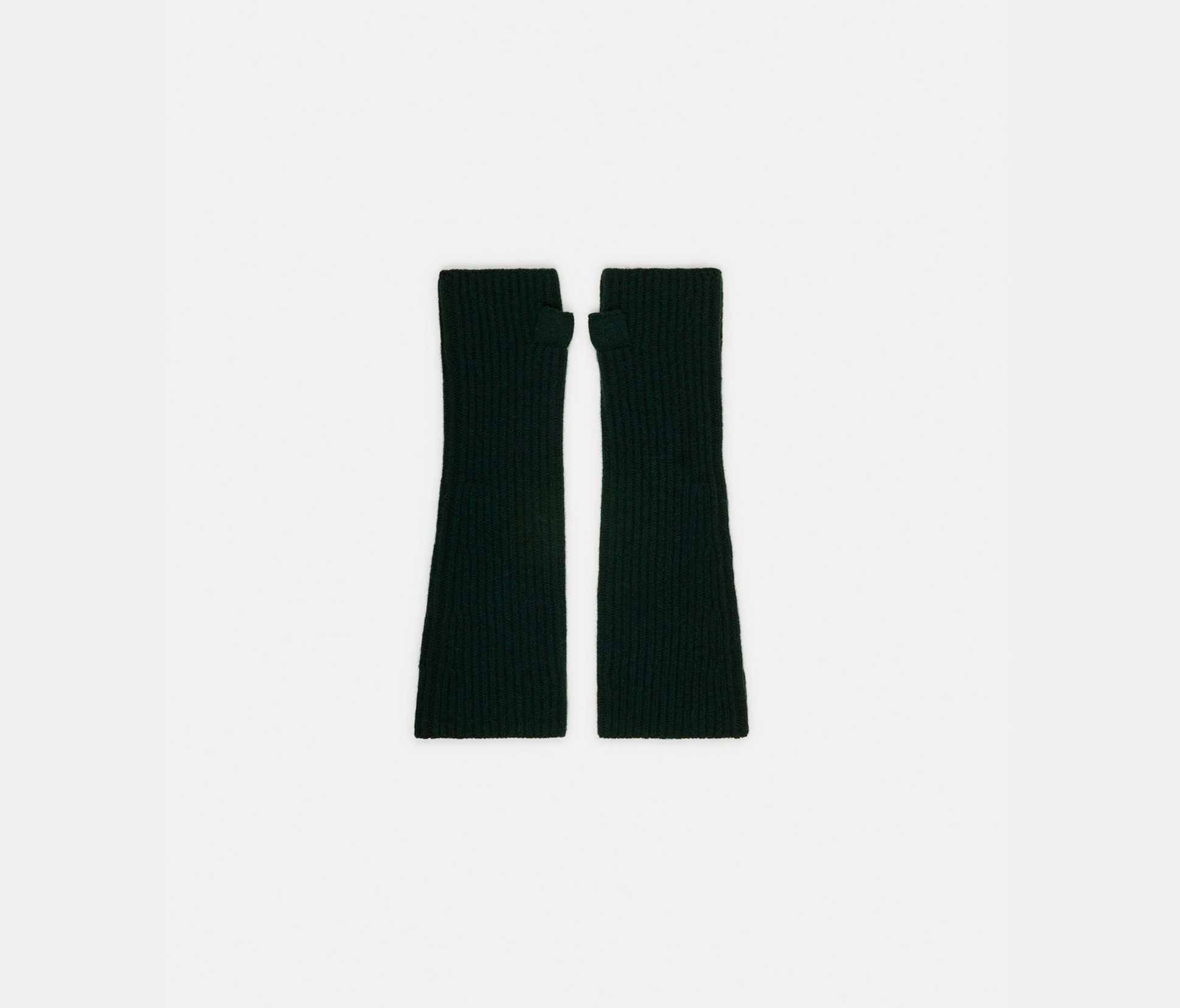 Ribbed wool mitten pine green - Nina Ricci