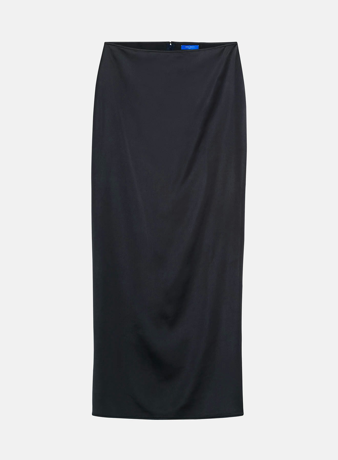 Satin straight skirt dark navy - Nina Ricci