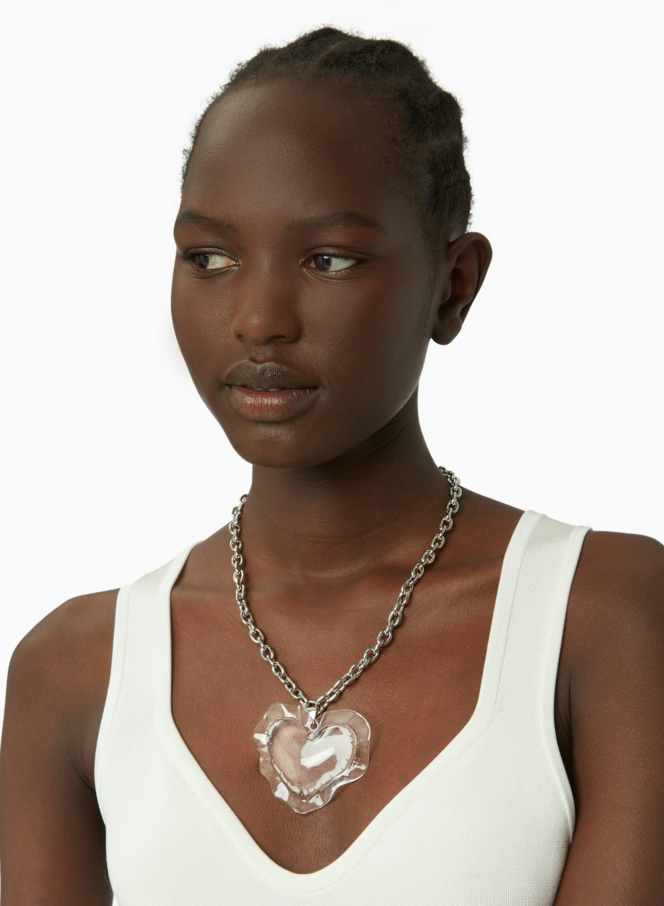 Cushion heart necklace in clear - Nina Ricci