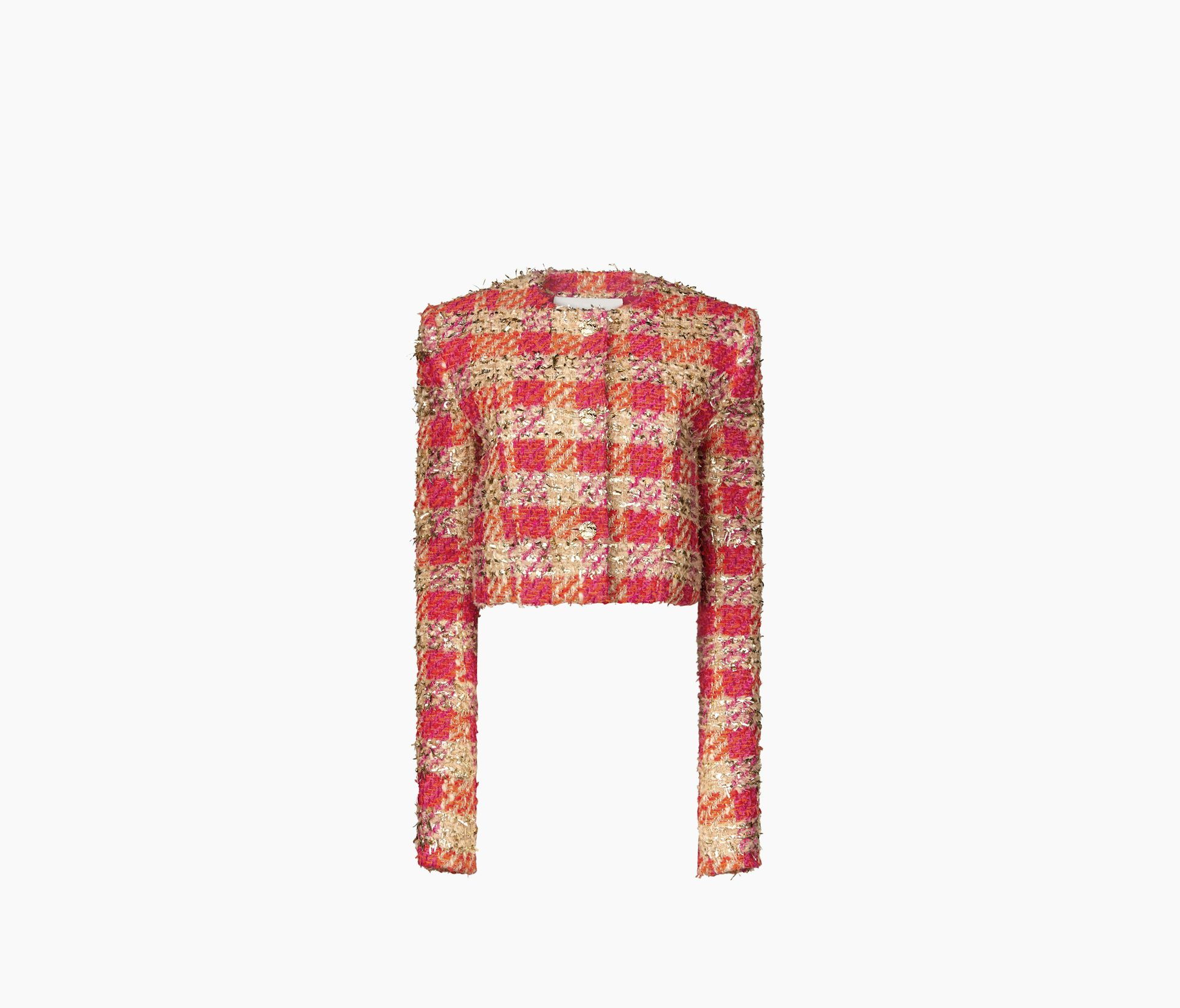 Chaqueta De Tweed Con Cuello Redondo 34