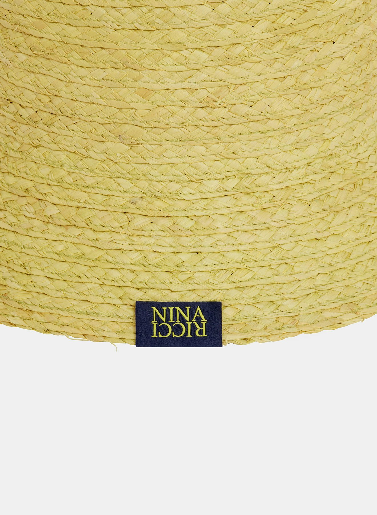 Chapeau en Paille Jaune avec Etiquette Logo Nina Ricci - Nina Ricci