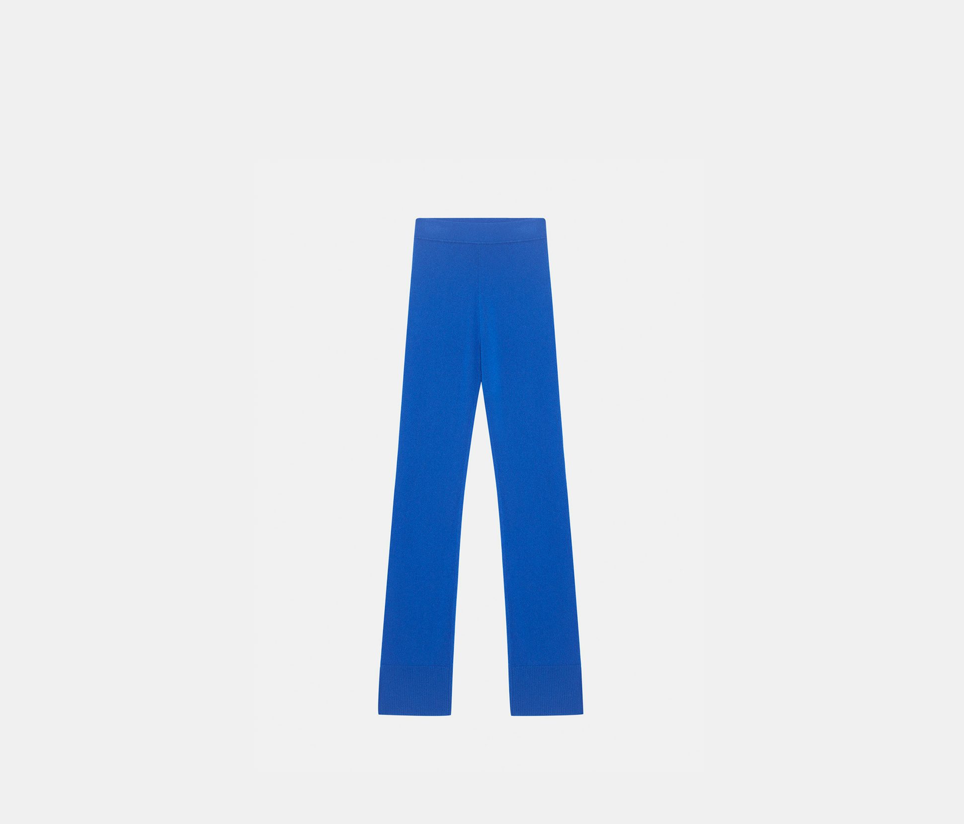 Pantalon en cachemire intarsia bleu Klein - Nina Ricci