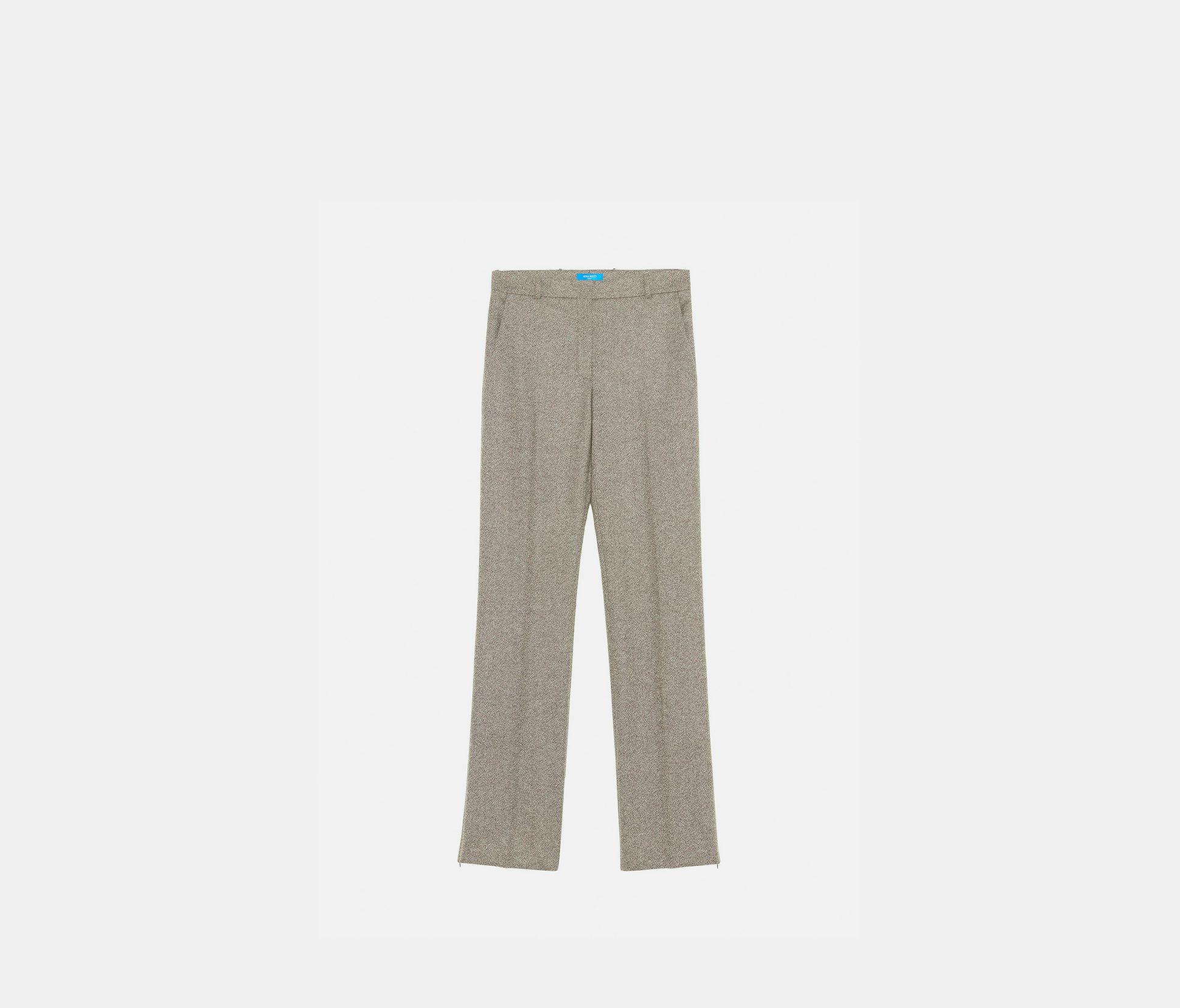 Speckled wool straight pant brown white - Nina Ricci