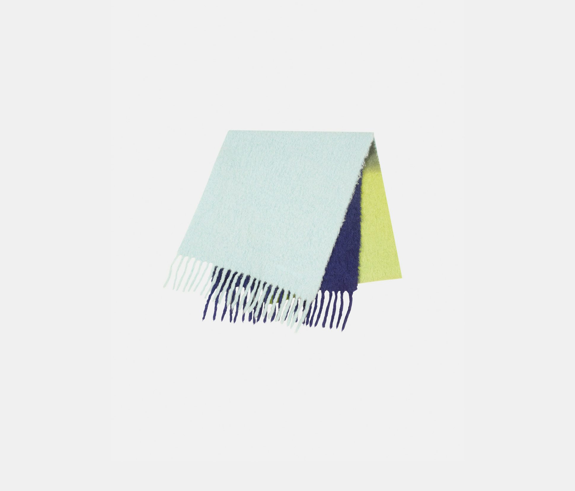Felted alpaga scarf dark blue light green light blue - Nina Ricci