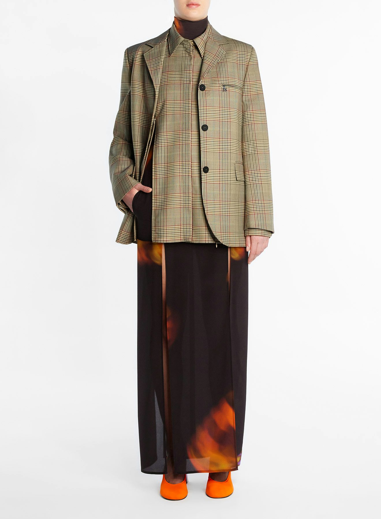 Check wool jacket khaki - Nina Ricci