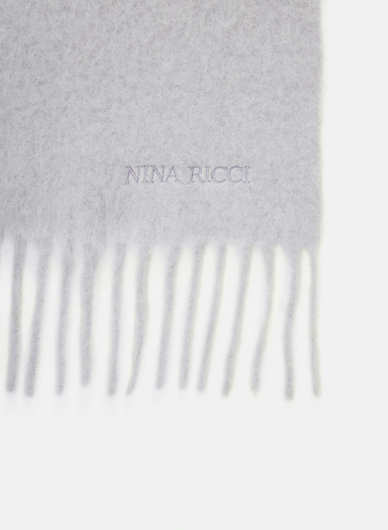 Écharpe en alpaga feutré dégradé mauve - Nina Ricci