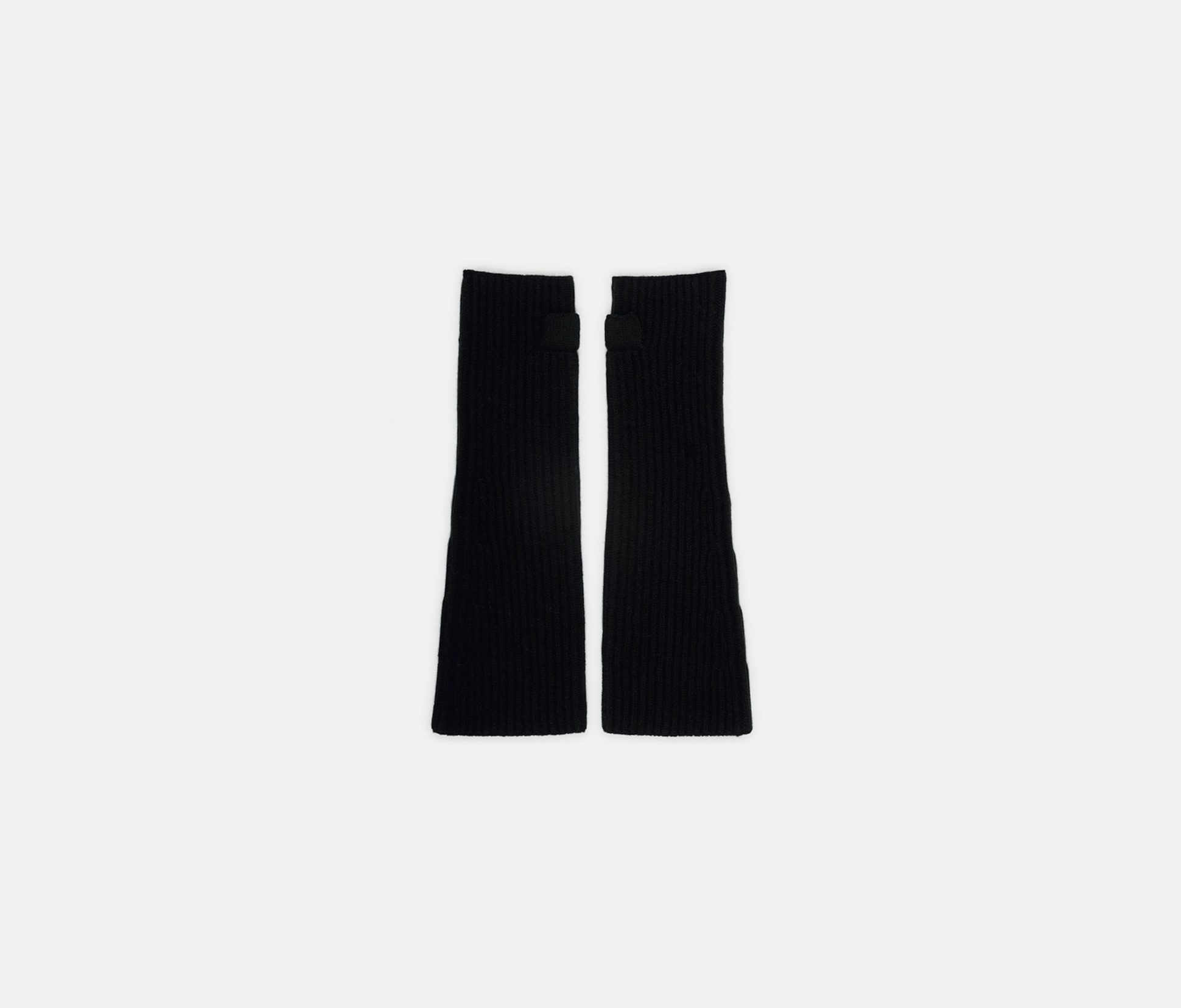 Mitaines en laine côtelée noir - Nina Ricci